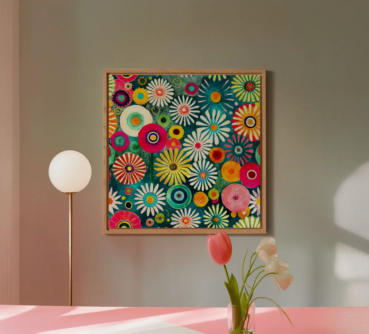 Funky Gänseblümchen Forex-Platte von Botanical Pattern House