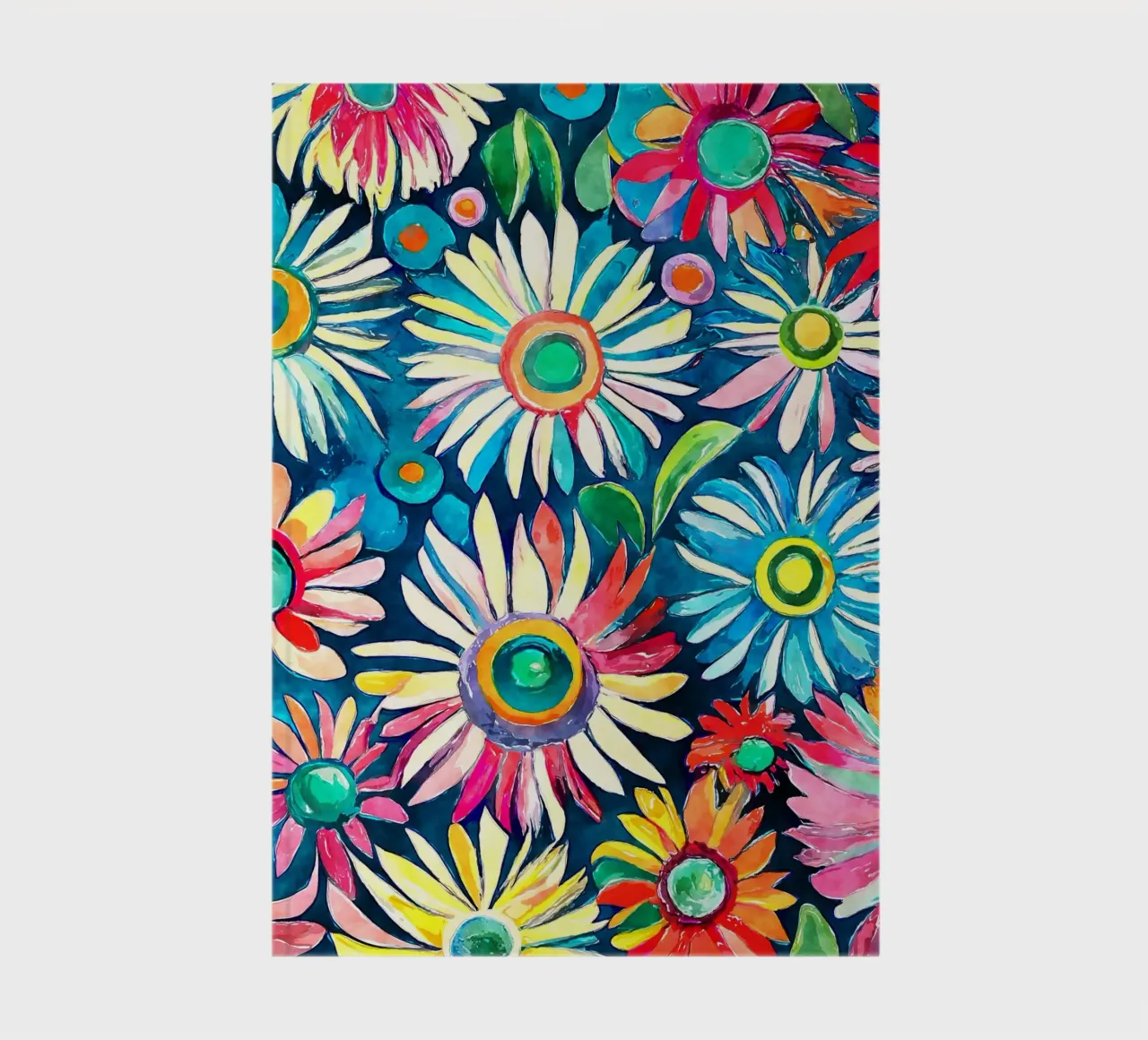 Funky Daisies notebook by Botanical Pattern House