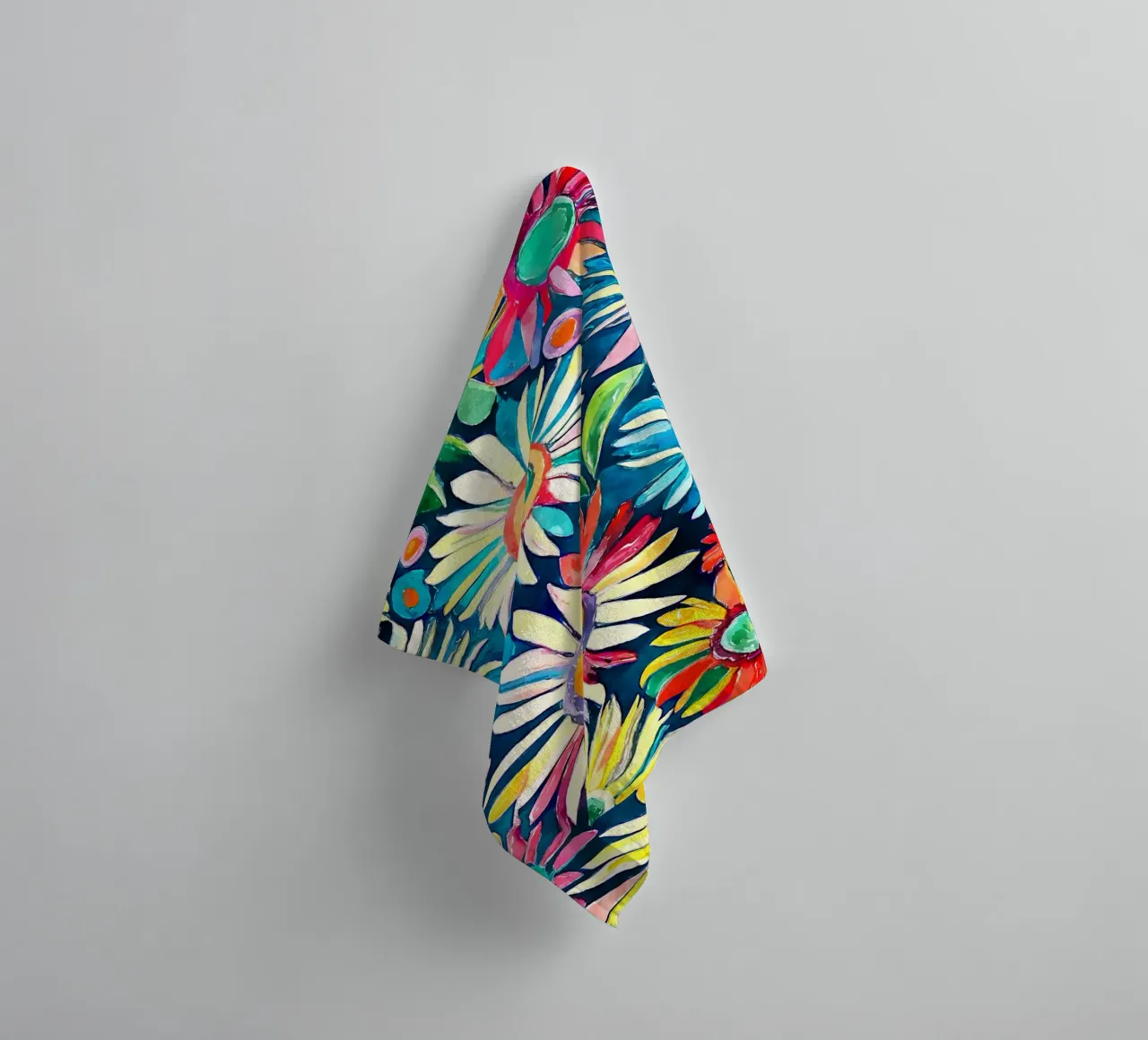 Funky Daisies towel by Botanical Pattern House