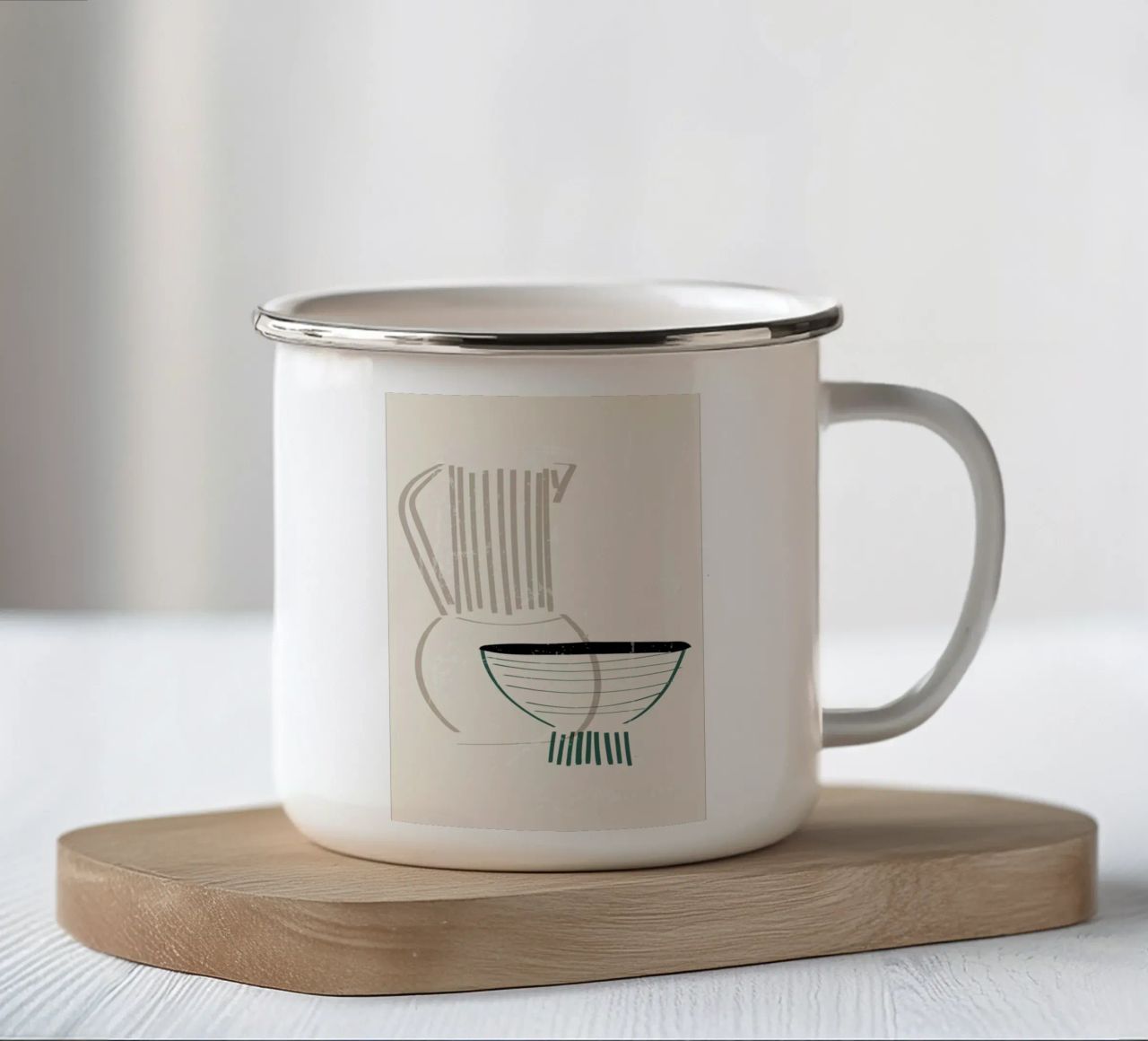 Clay Vase & Bowl tazza in smalto da Graphite
