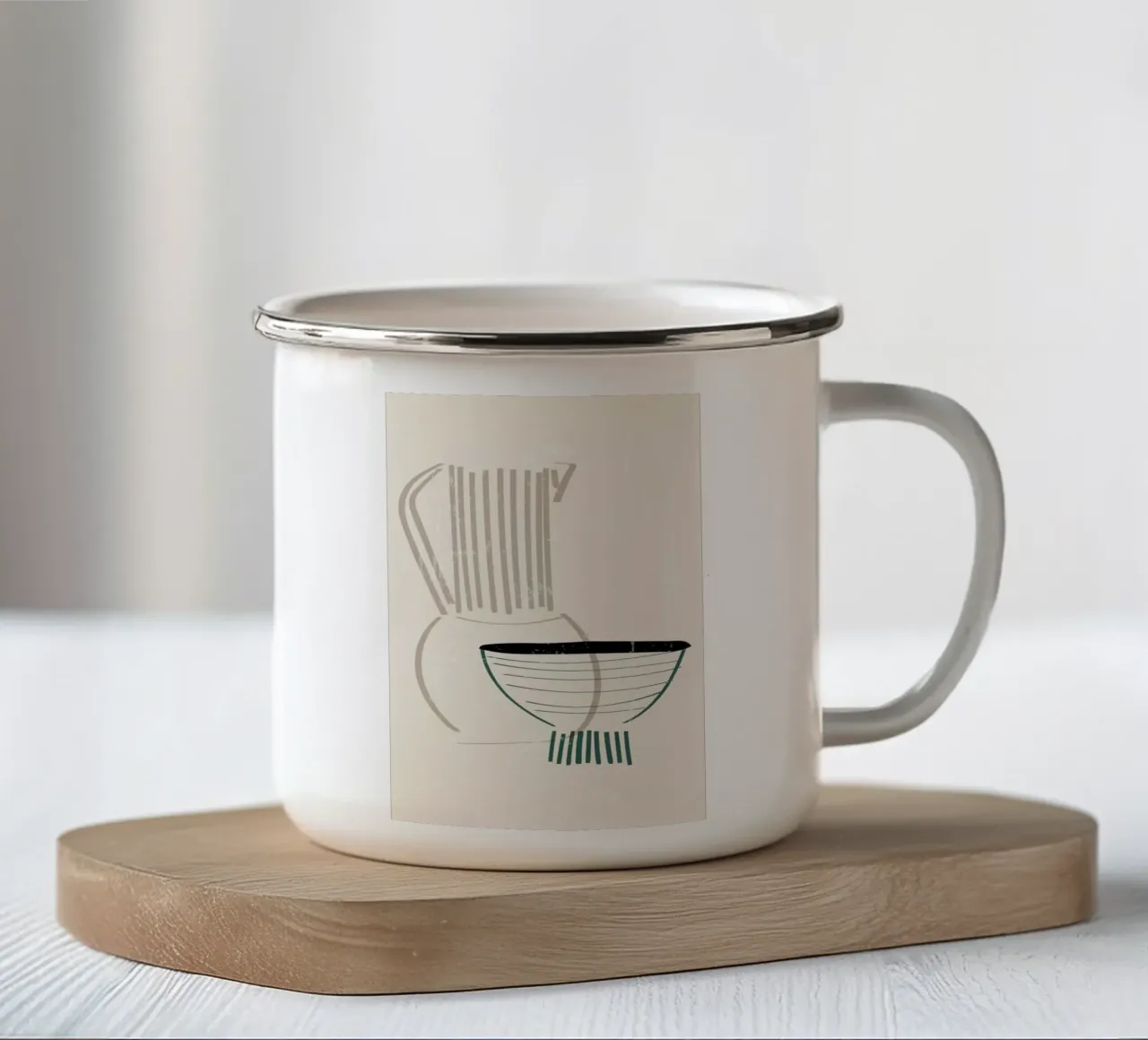 Clay Vase & Bowl tazza in smalto da Graphite