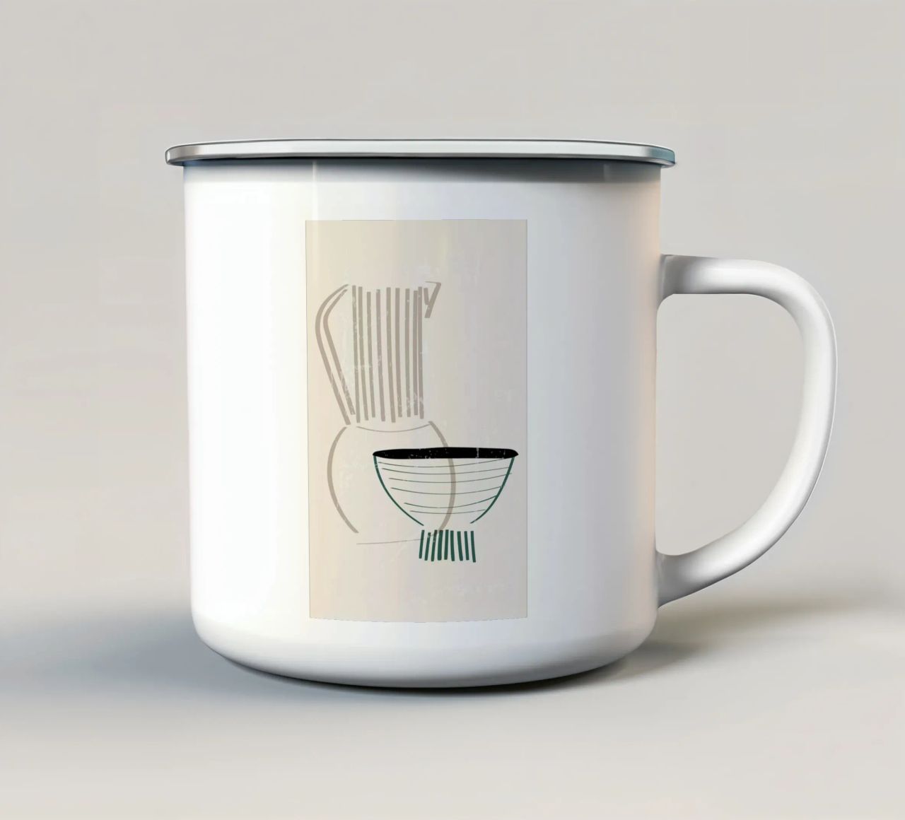 Clay Vase & Bowl tazza in smalto da Graphite
