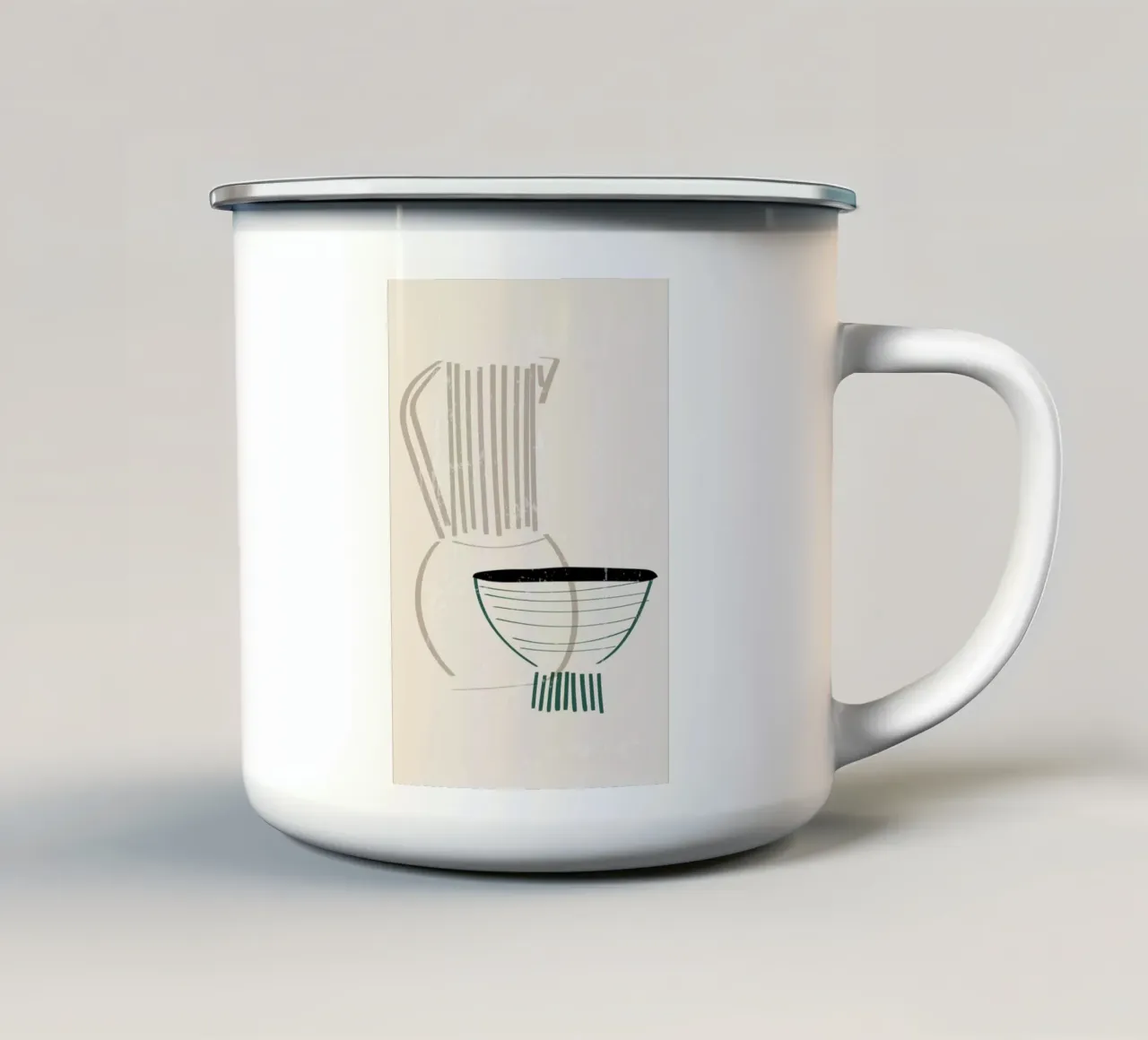 Clay Vase & Bowl tazza in smalto da Graphite