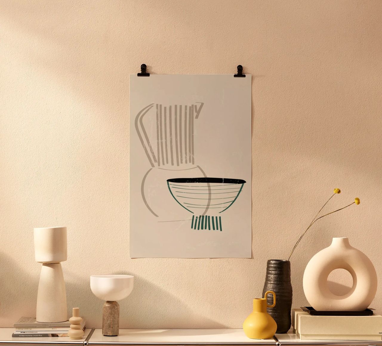 Clay Vase & Bowl poster de Graphite