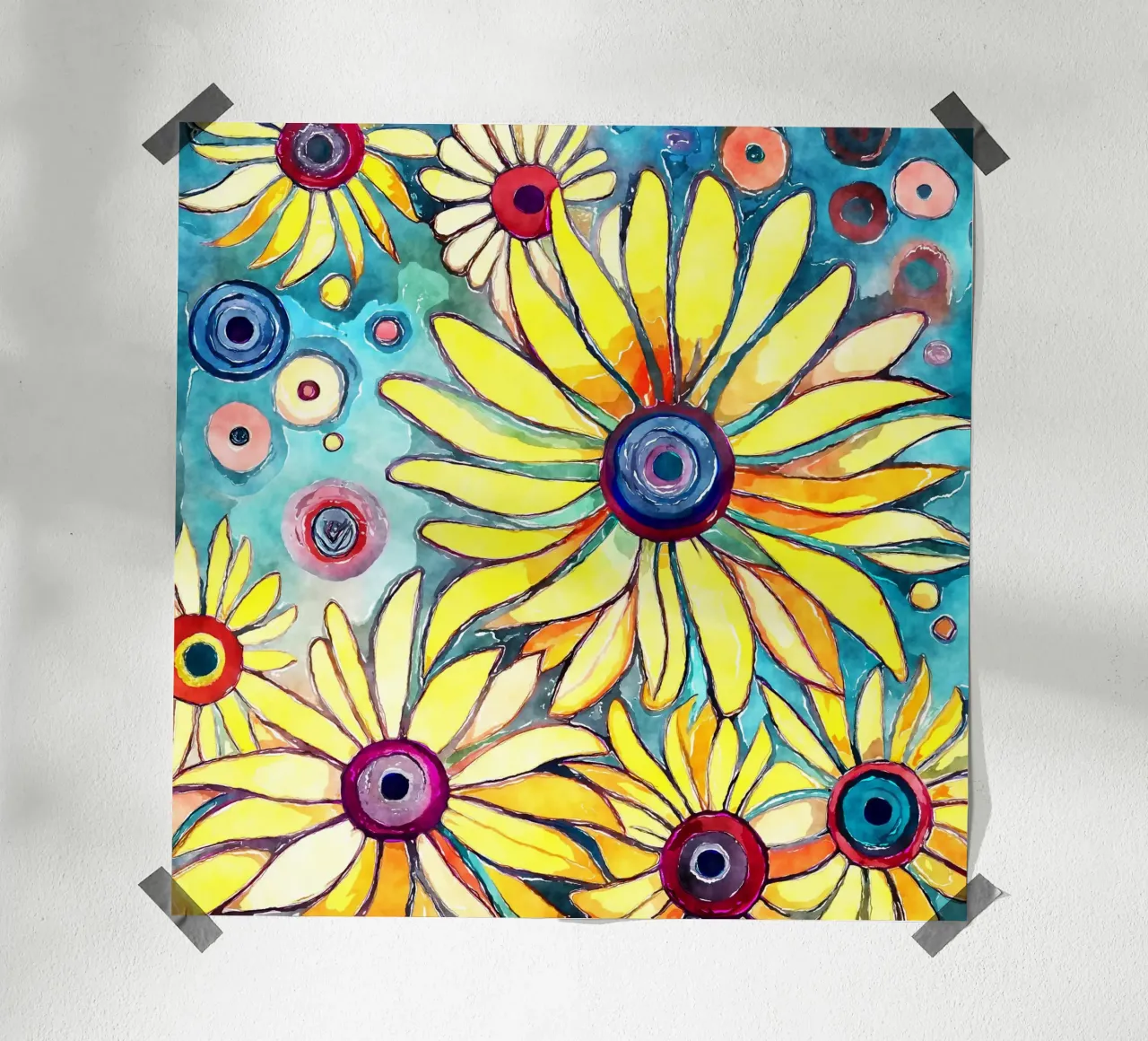 Funky Gänseblümchen Hahnemühle von Botanical Pattern House