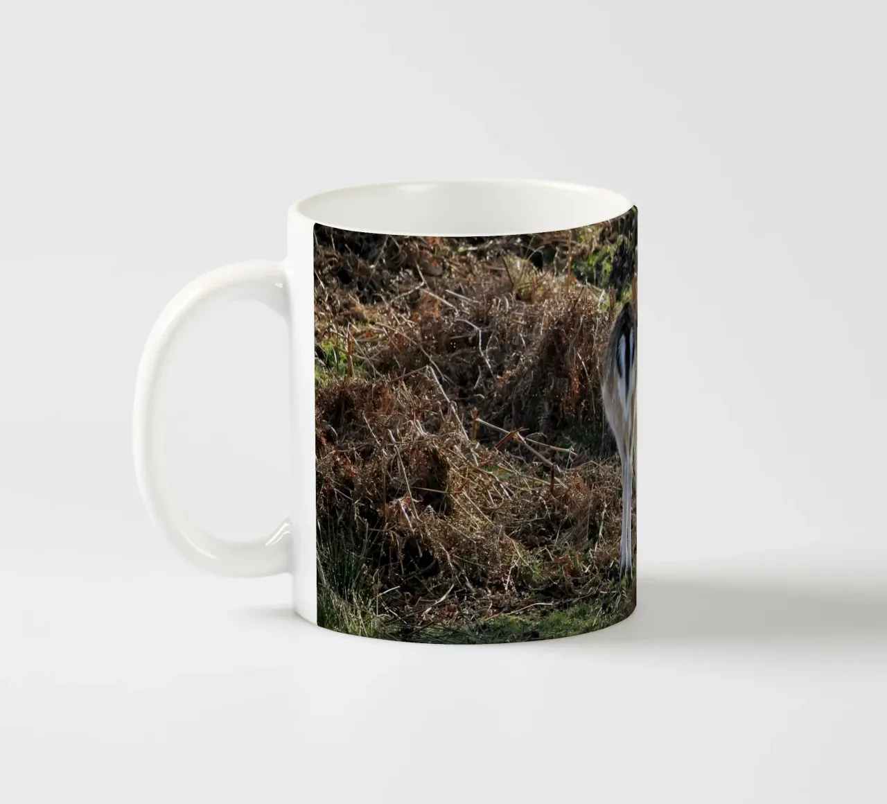 Baby Deer Turning to Look Back ceramic mug by Jack C Photography