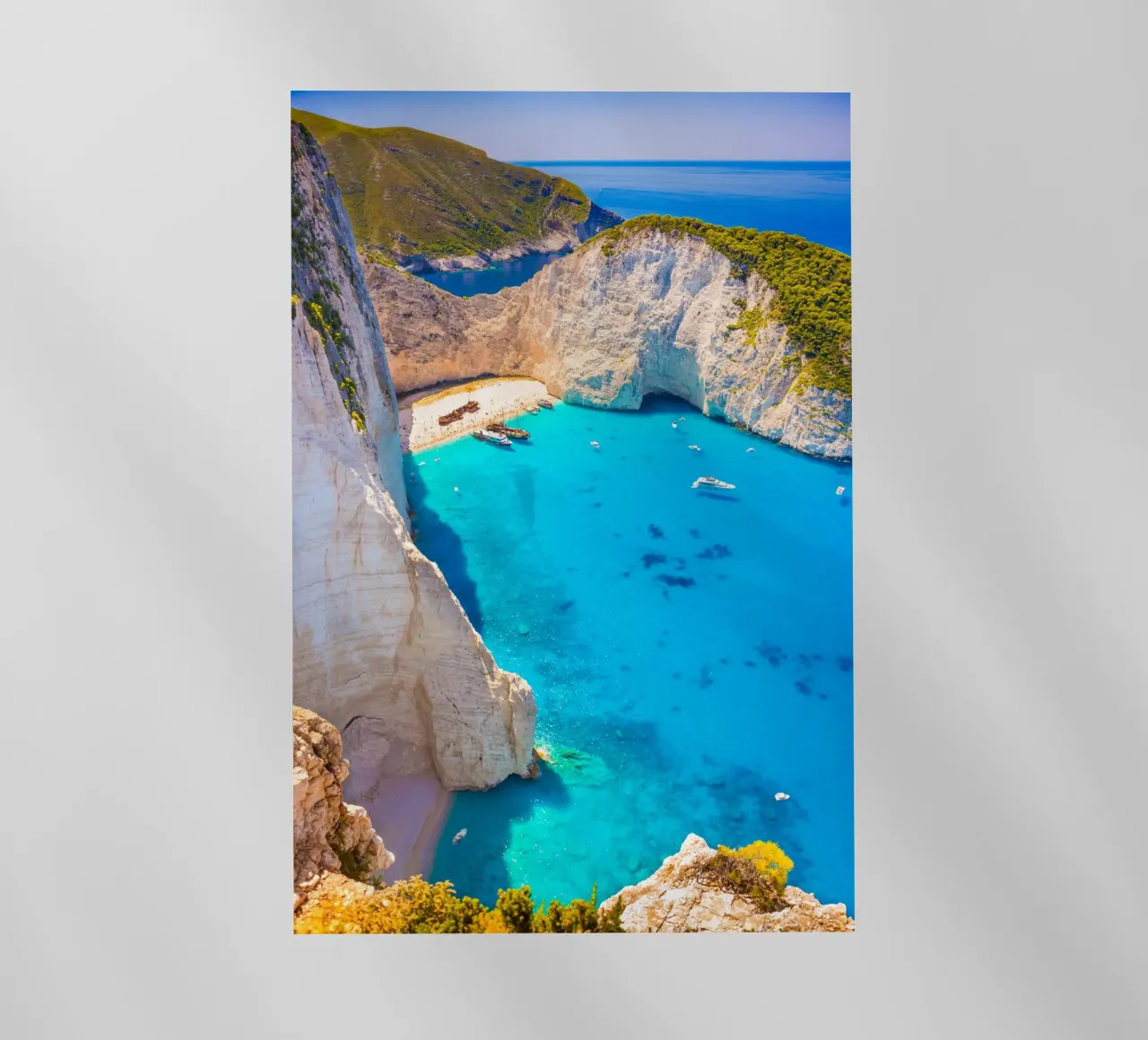 Zakynthos Grecia, Bahía de los Naufragios, Islas Griegas lámina retroiluminada de TheTravelClub