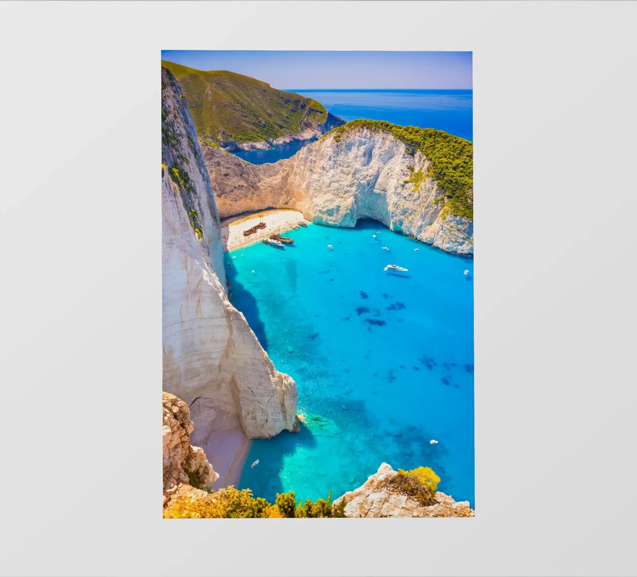 Zakynthos Grecia, Bahía de los Naufragios, Islas Griegas lámina retroiluminada de TheTravelClub