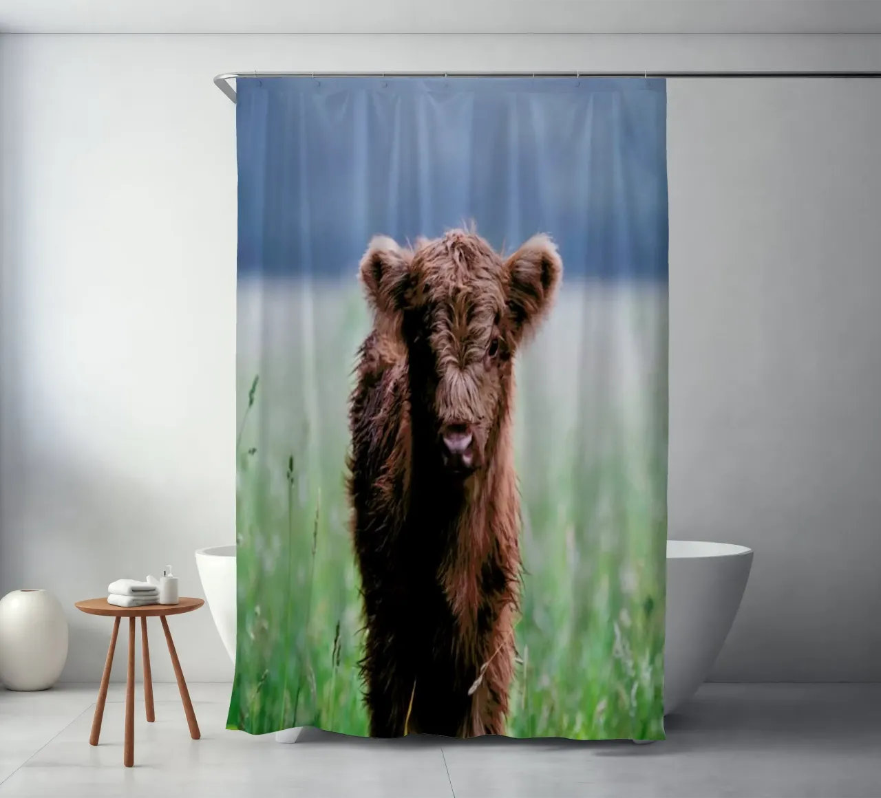 Highland Calf II shower curtain by Natural Kingdom