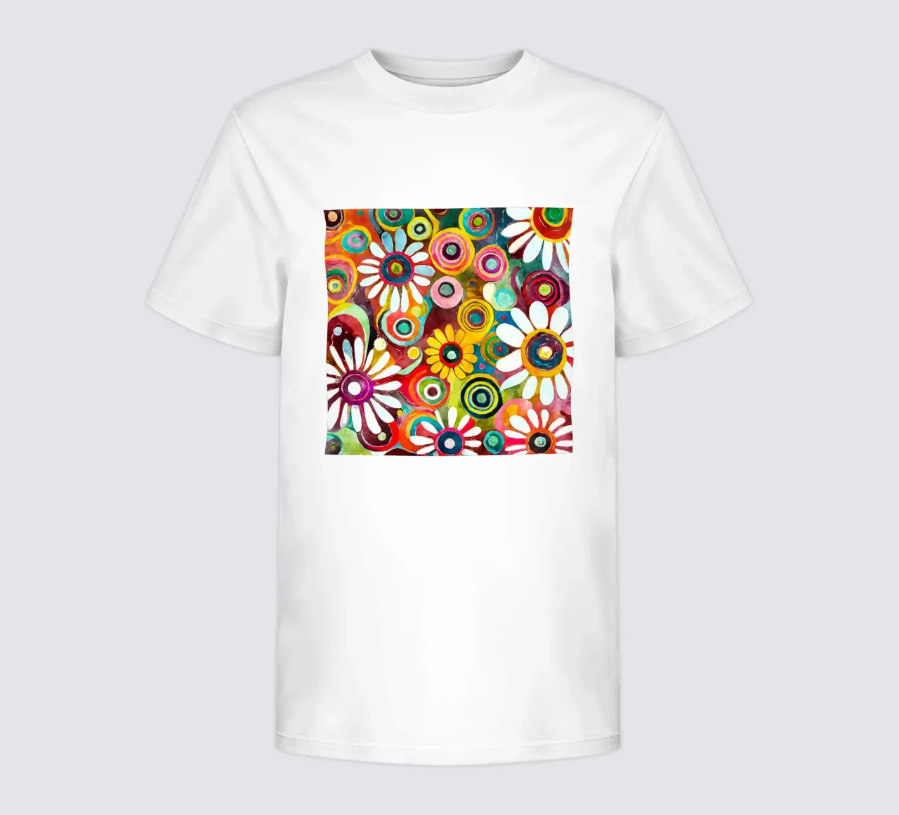 Funky Daisies kids t-shirt by Botanical Pattern House
