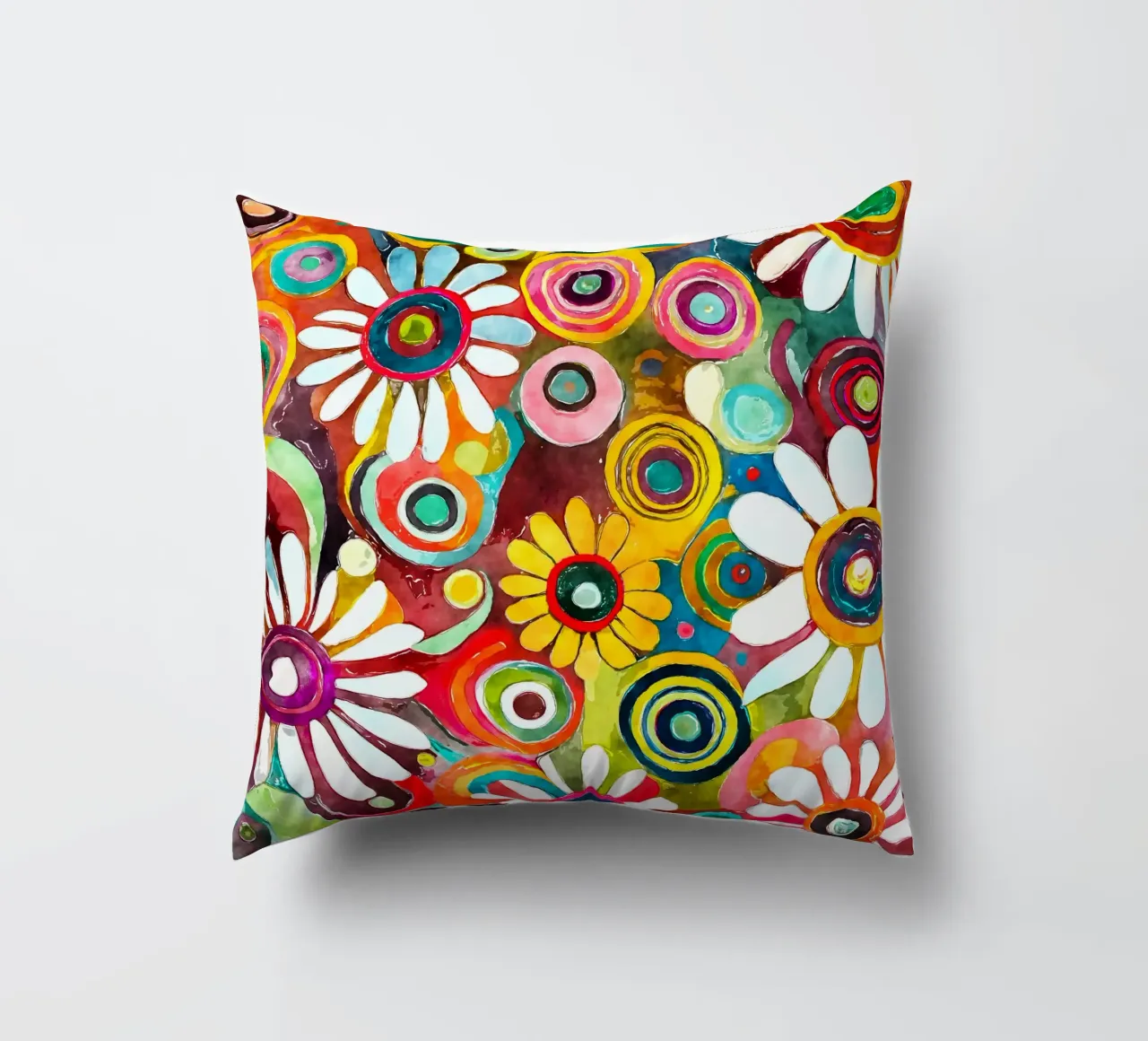 Funky Daisies decorative cushion by Botanical Pattern House