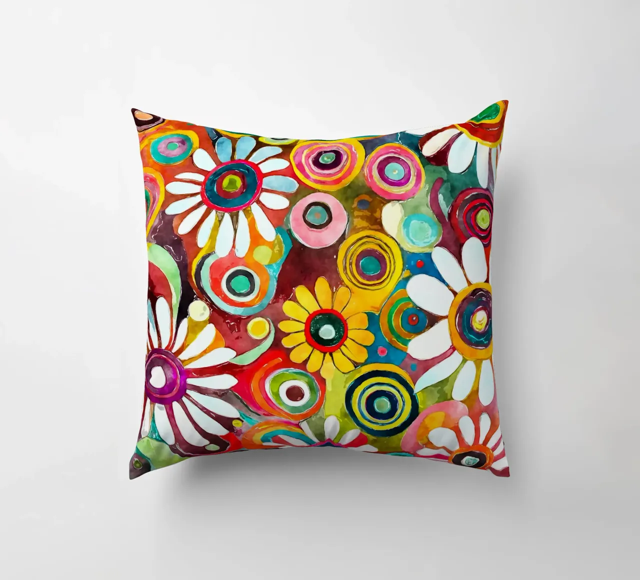 Funky Daisies decorative cushion by Botanical Pattern House