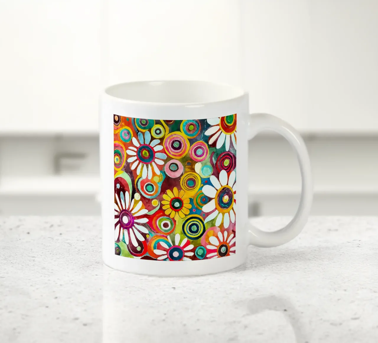 Margherite divertenti tazza in ceramica da Botanical Pattern House