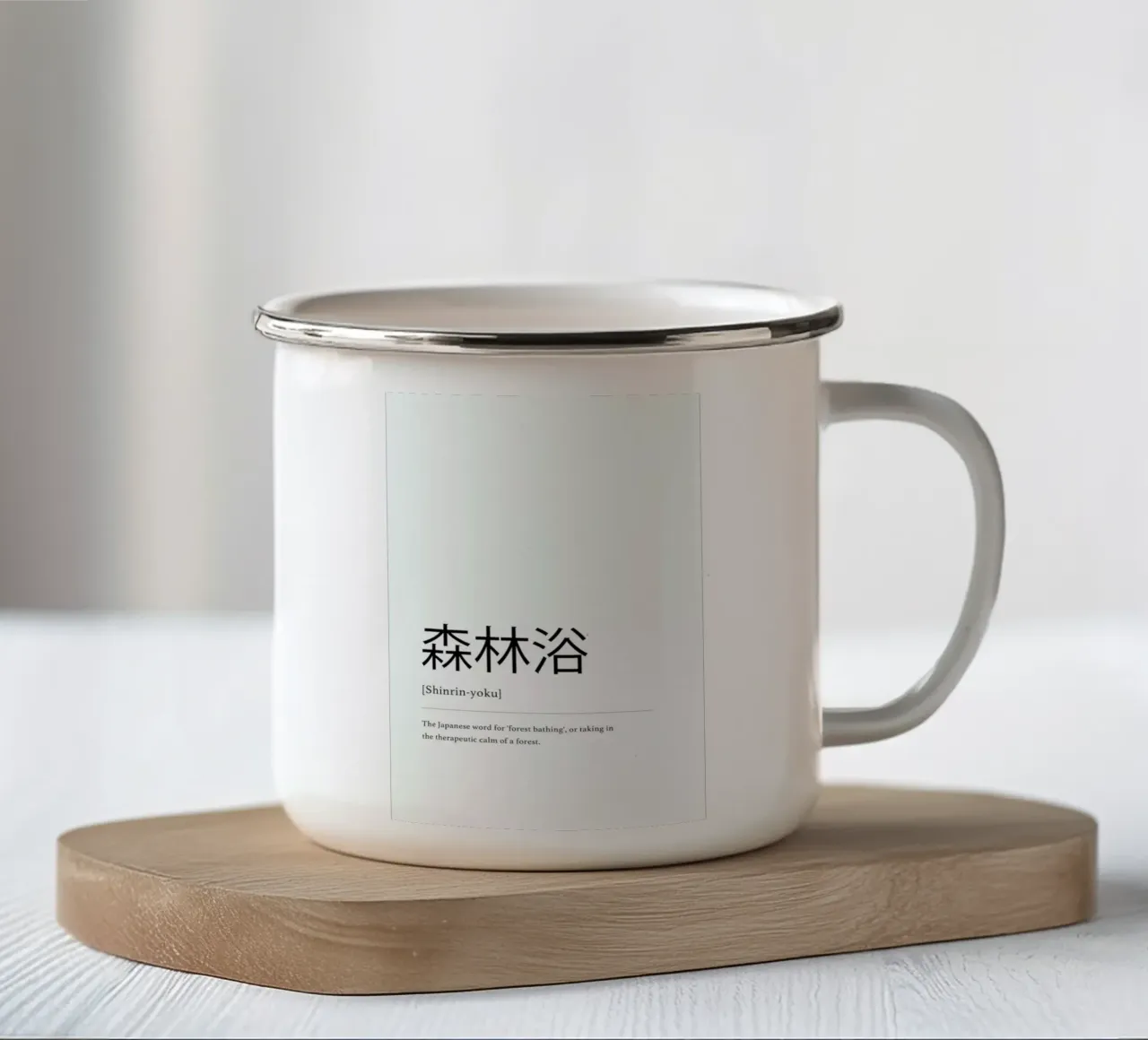 Shinrinyoku tazza in smalto da daylight design studio