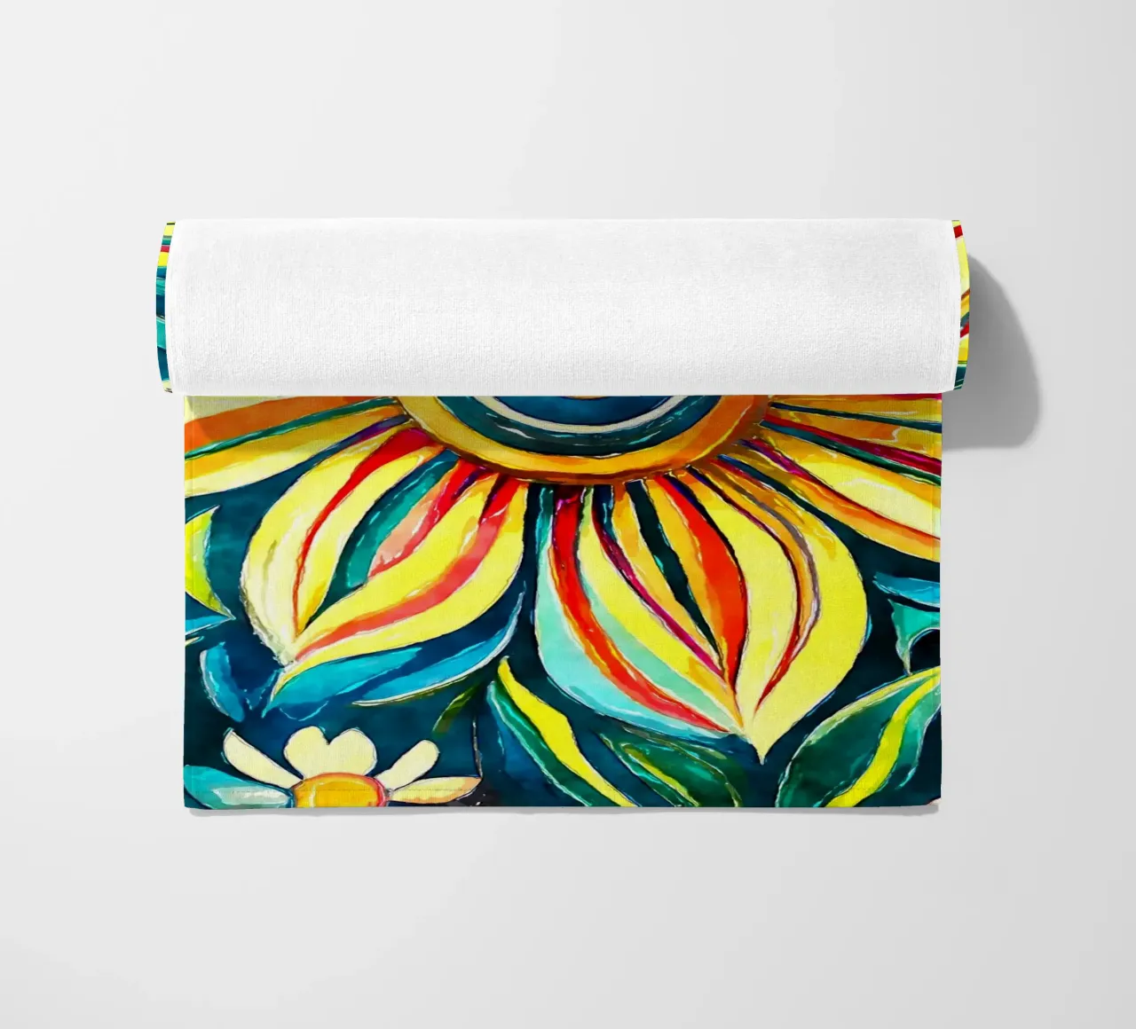 Funky Daisies beach towel by Botanical Pattern House