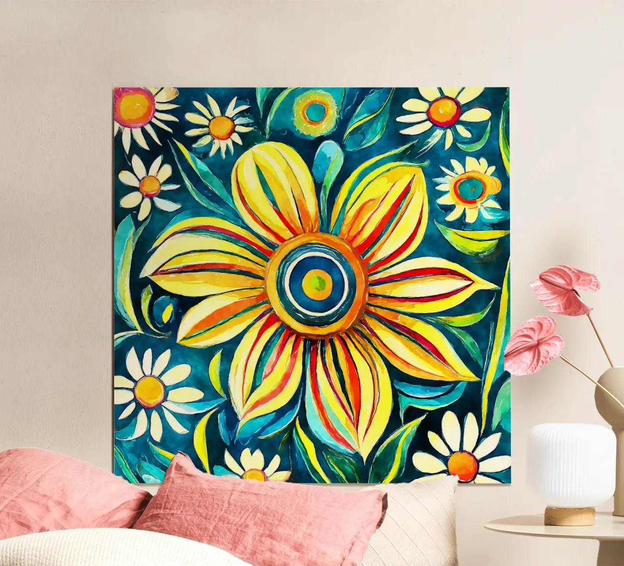 Funky Daisies hahnemühle by Botanical Pattern House