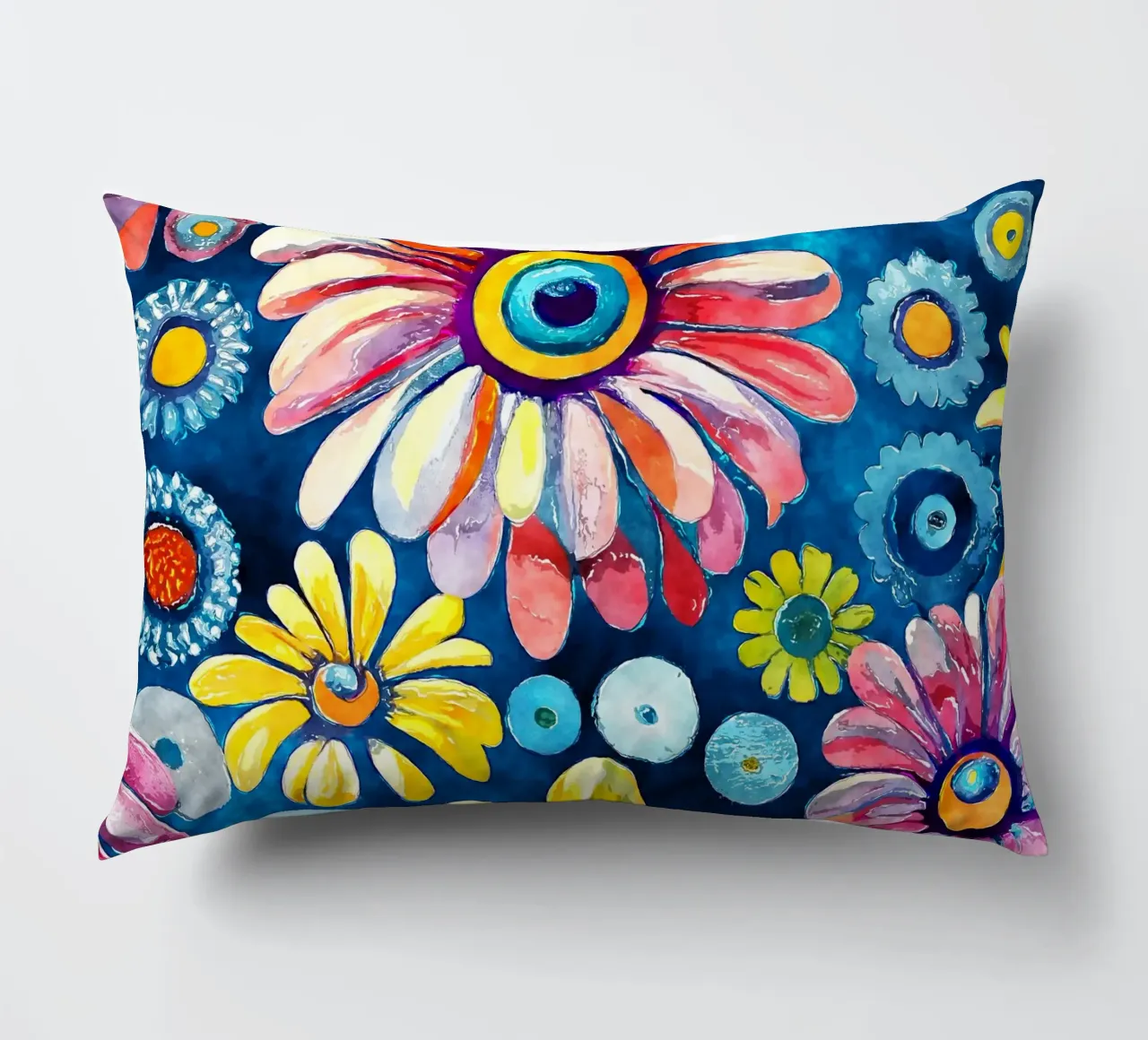 Funky Daisies decorative cushion by Botanical Pattern House