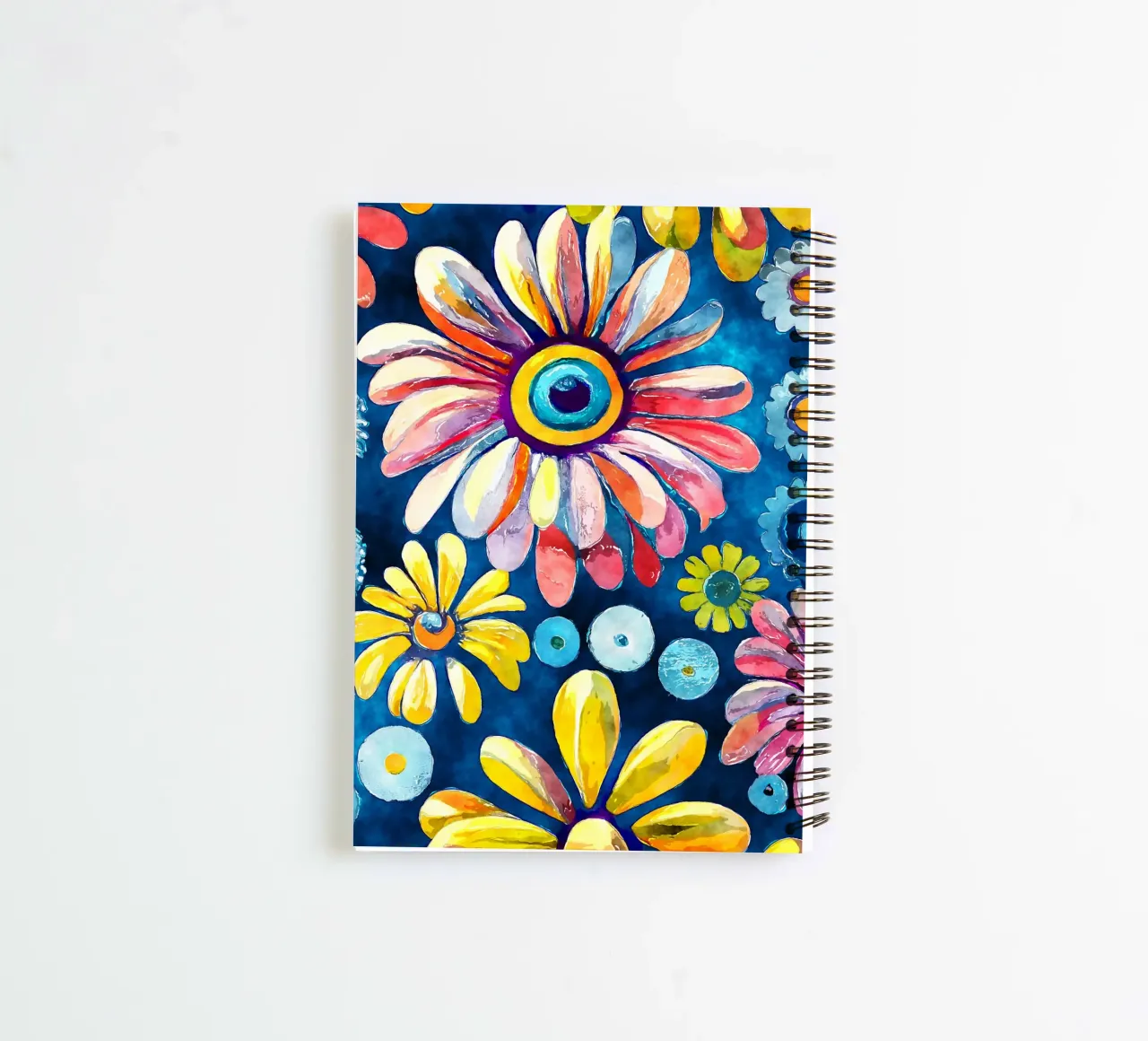 Funky Daisies spiral notebook by Botanical Pattern House