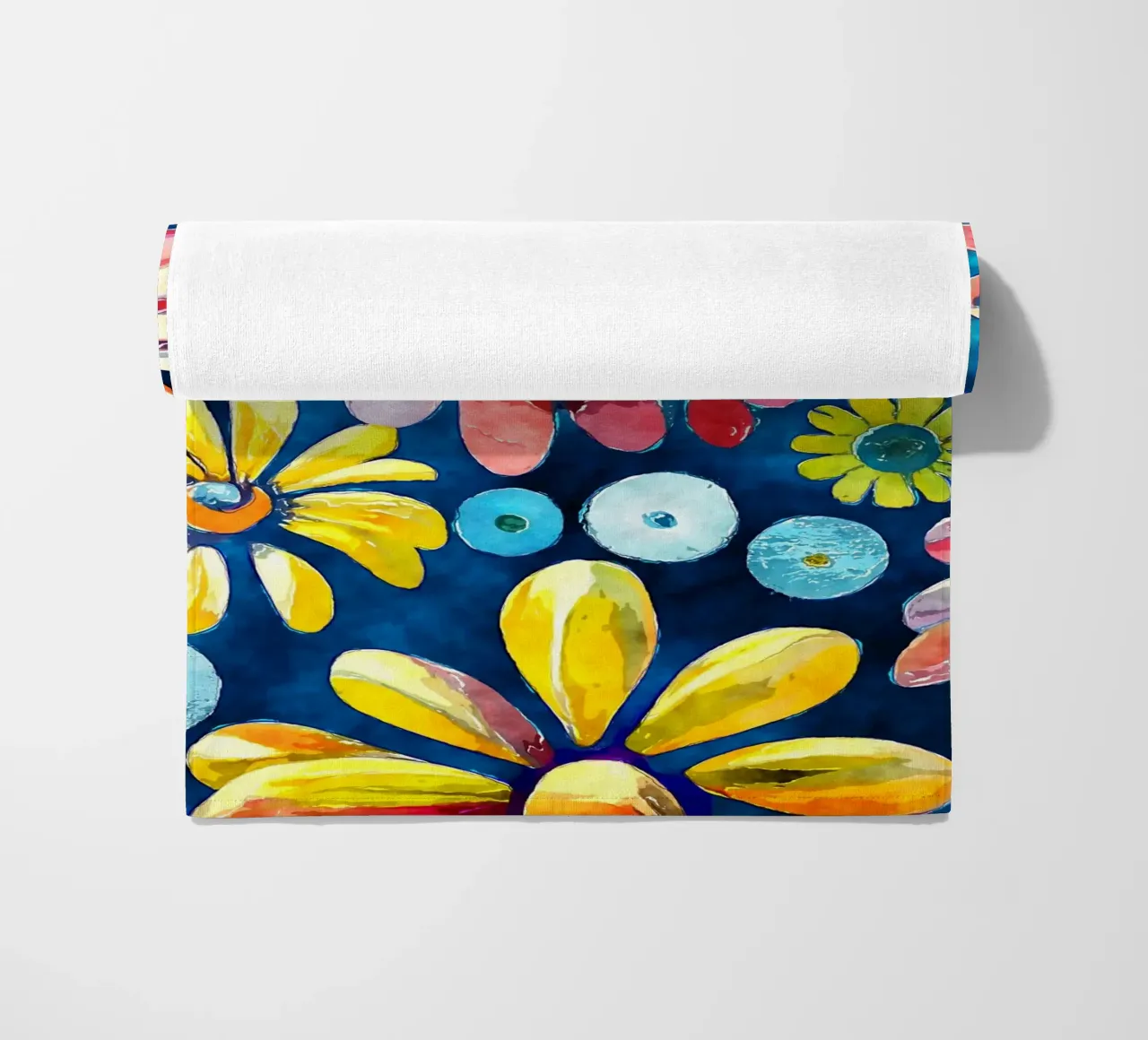 Funky Daisies beach towel by Botanical Pattern House