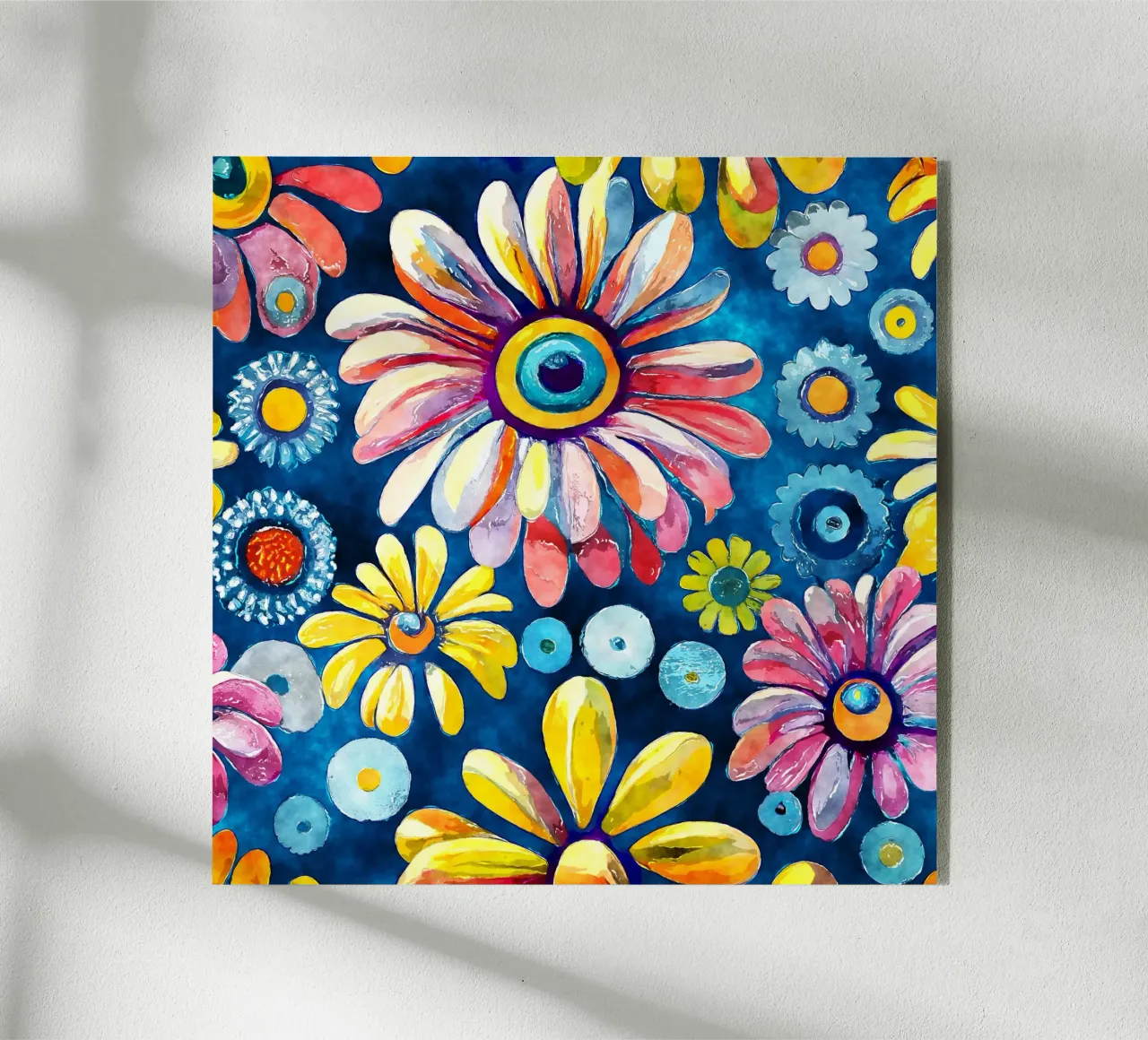Funky Daisies acrylic glass by Botanical Pattern House