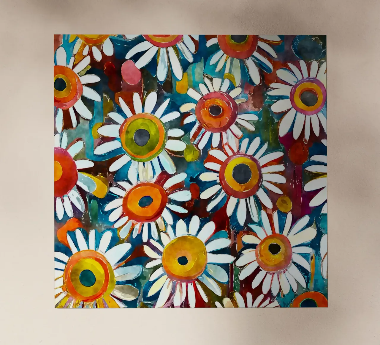 Funky Daisies backlit film by Botanical Pattern House