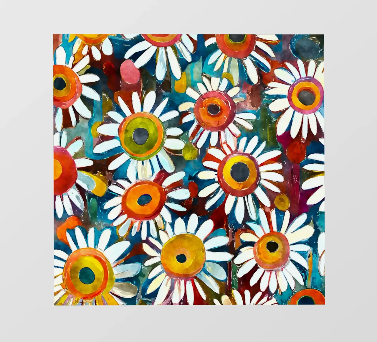 Funky Daisies backlit film by Botanical Pattern House