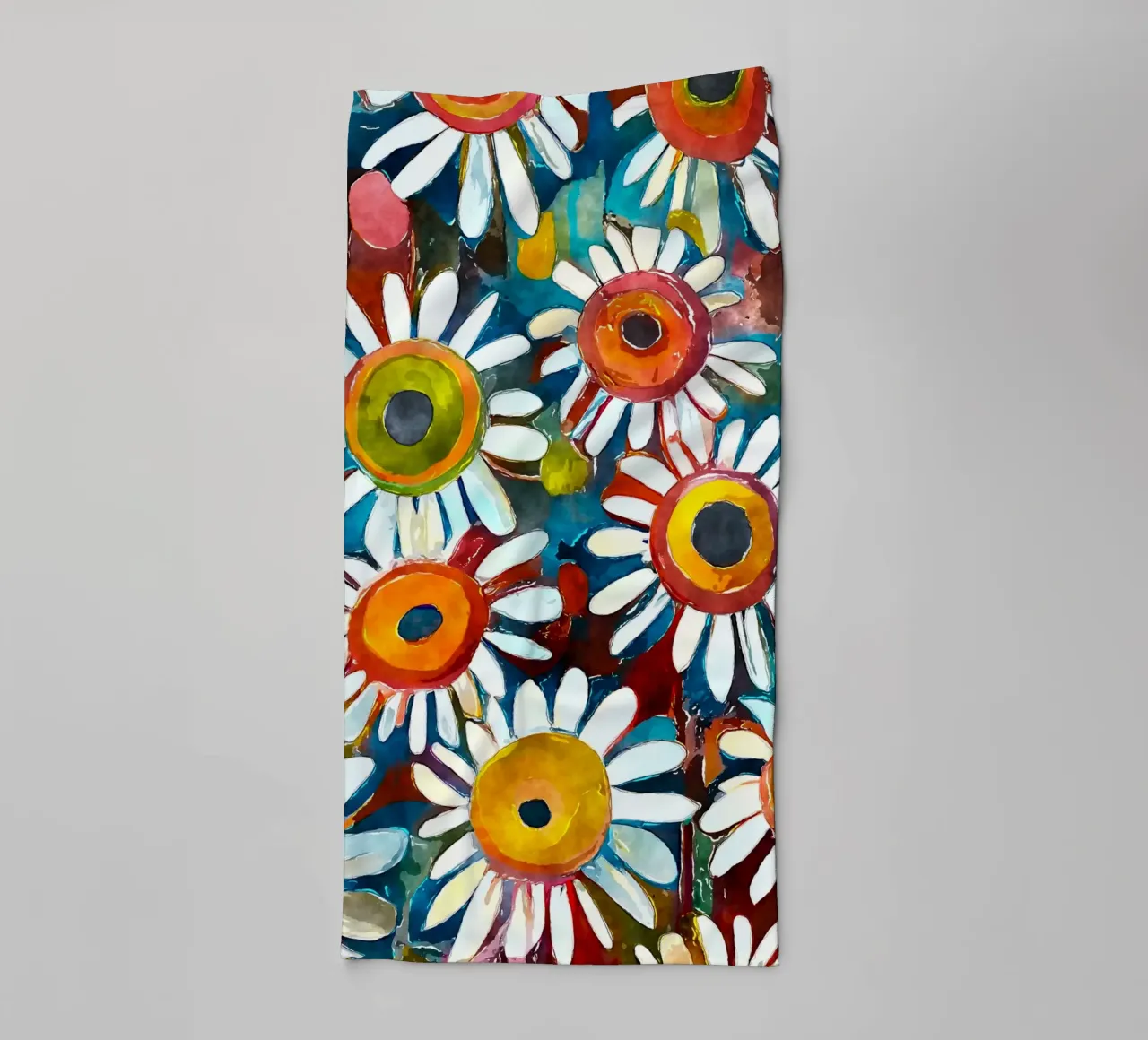 Funky Daisies towel by Botanical Pattern House