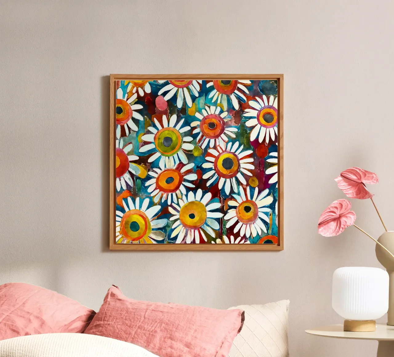Funky Daisies alu-dibond by Botanical Pattern House