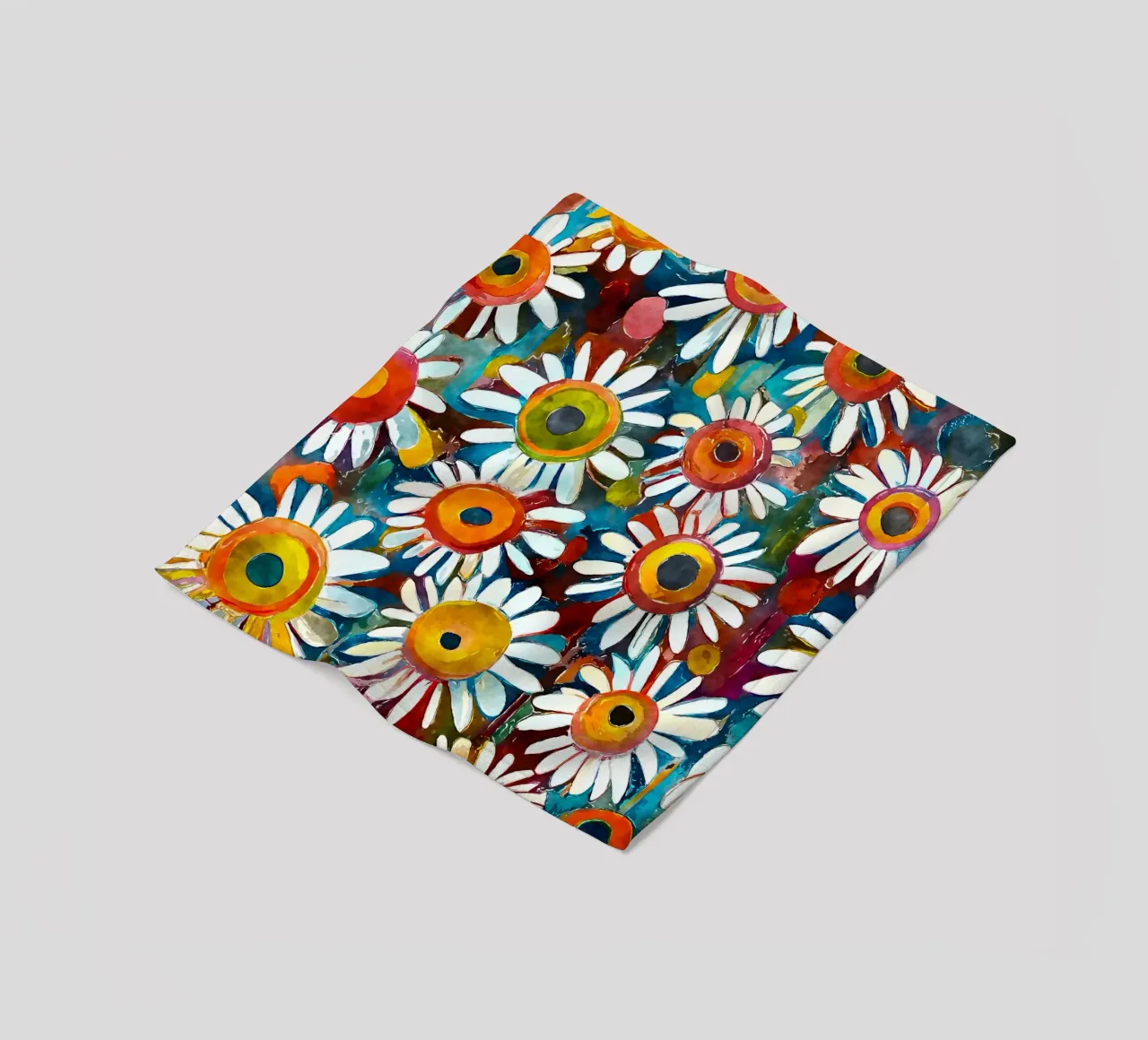Funky Daisies fleece blanket by Botanical Pattern House