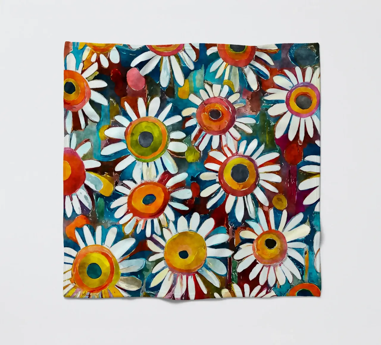 Funky Daisies fleece blanket by Botanical Pattern House