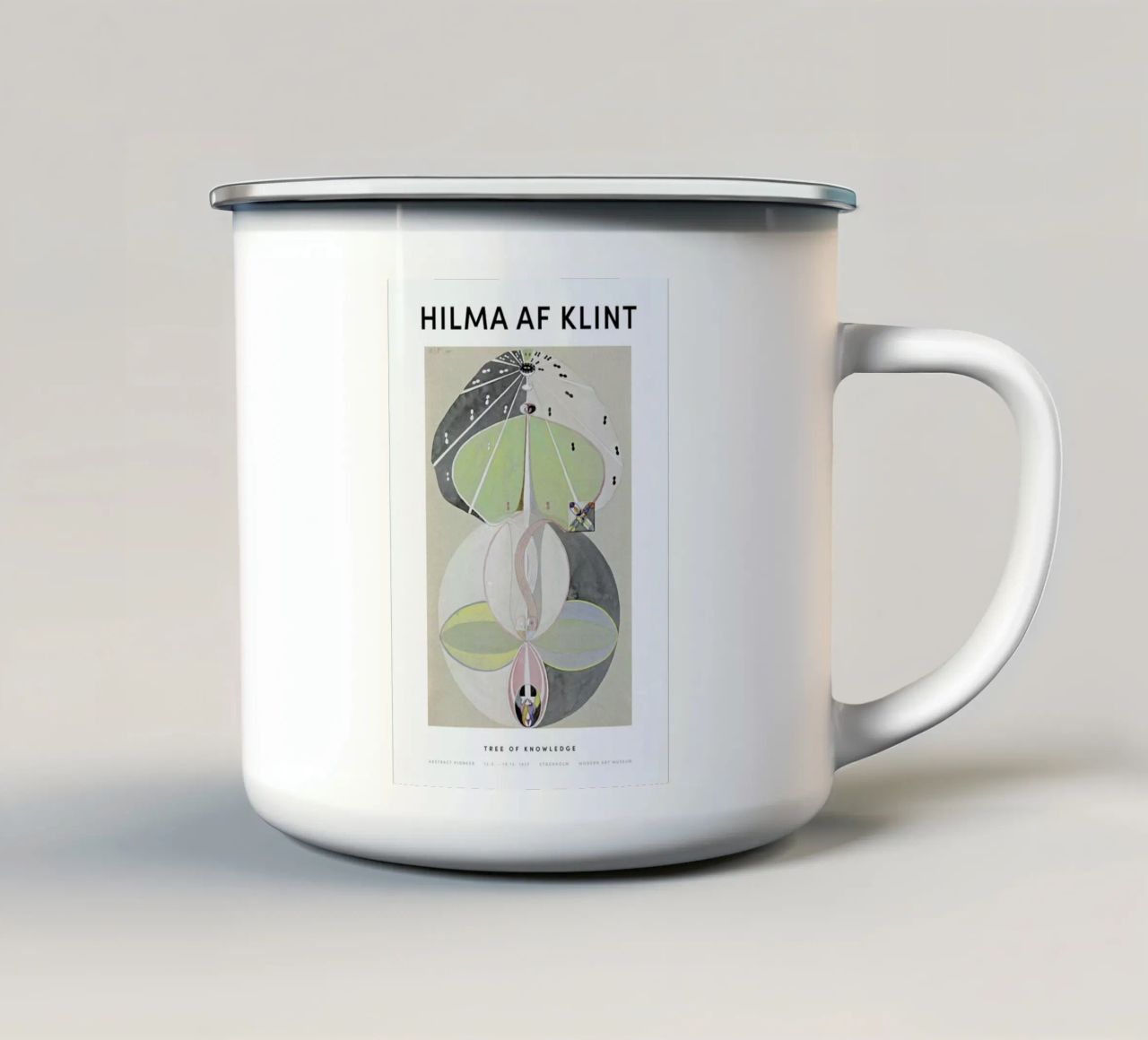 Hilma af Klint - Tree of Knowledge II tazza in smalto da Vintage by JUNIQE