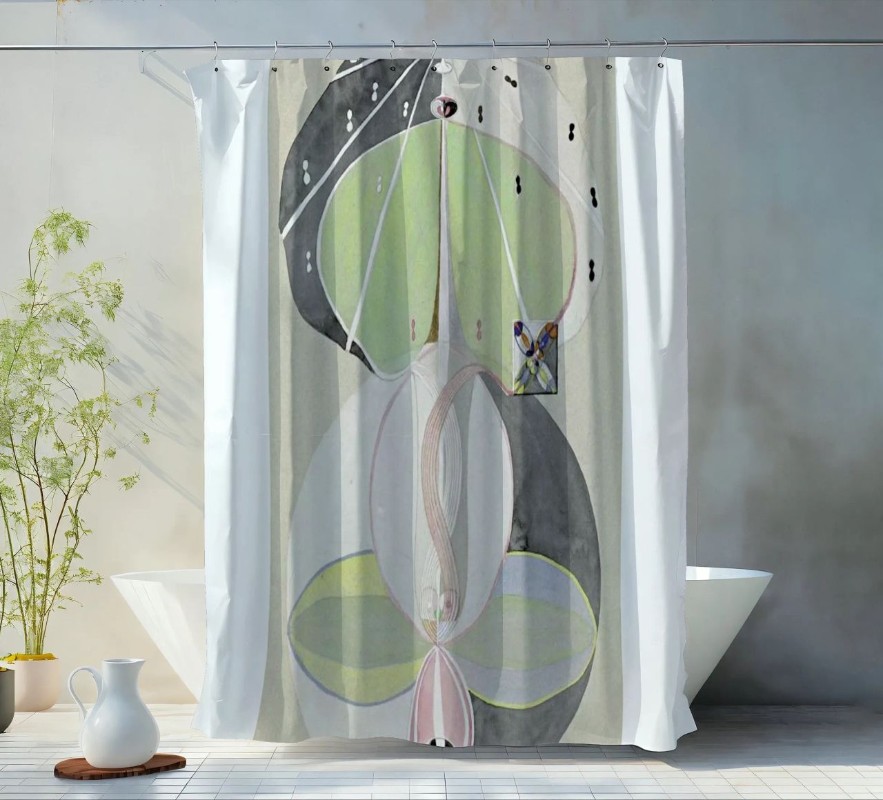 Hilma af Klint - Tree of Knowledge II tenda da doccia da Vintage by JUNIQE