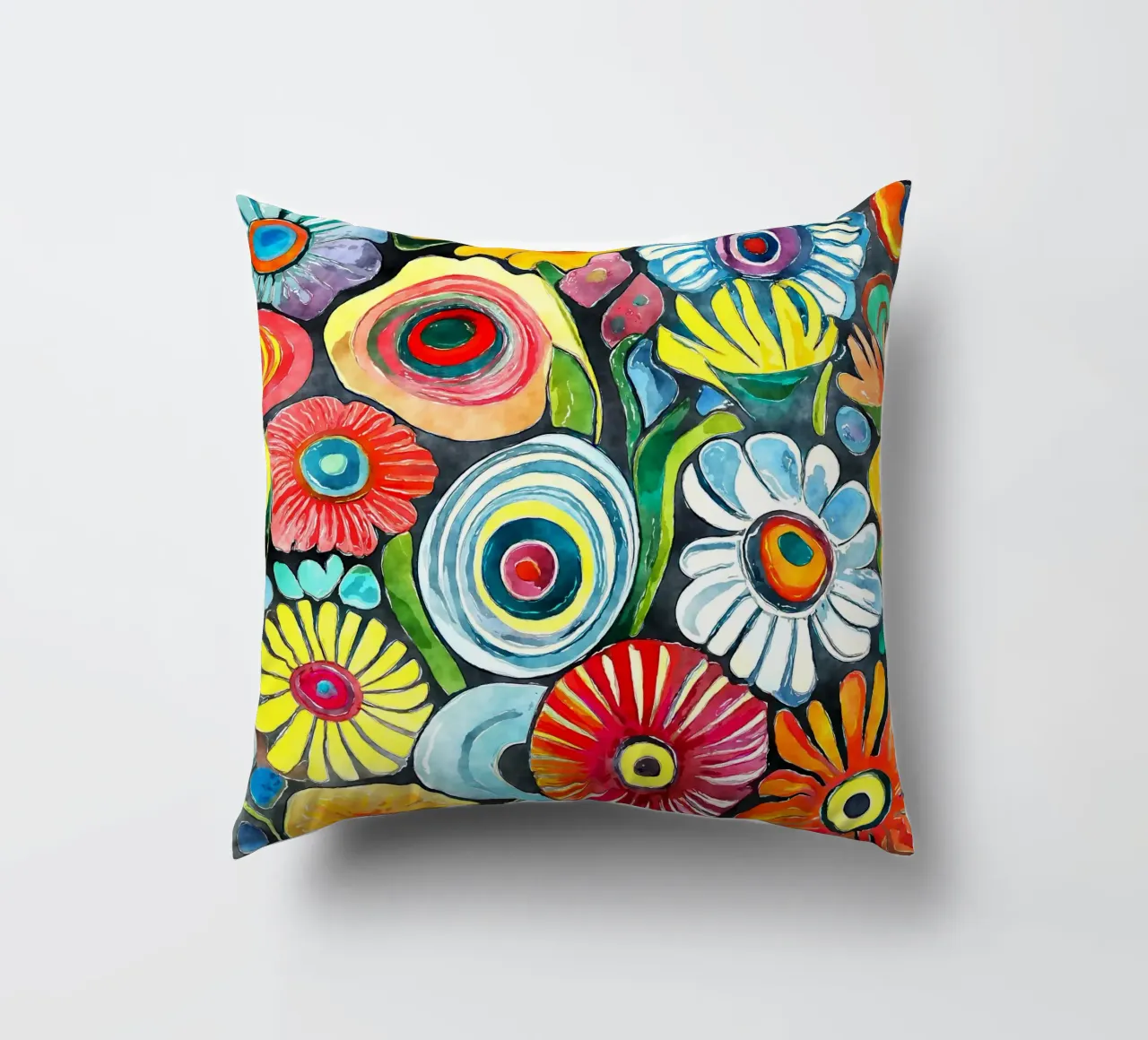 Funky Daisies decorative cushion by Botanical Pattern House