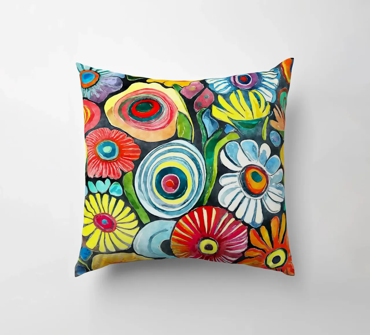Funky Daisies decorative cushion by Botanical Pattern House