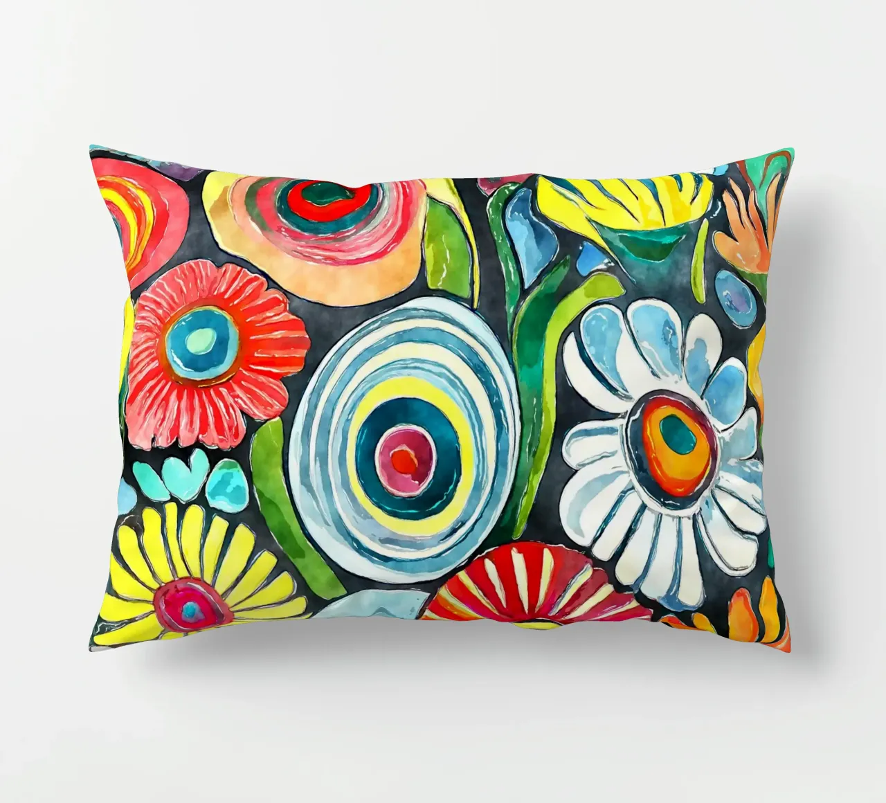 Funky Daisies decorative cushion by Botanical Pattern House