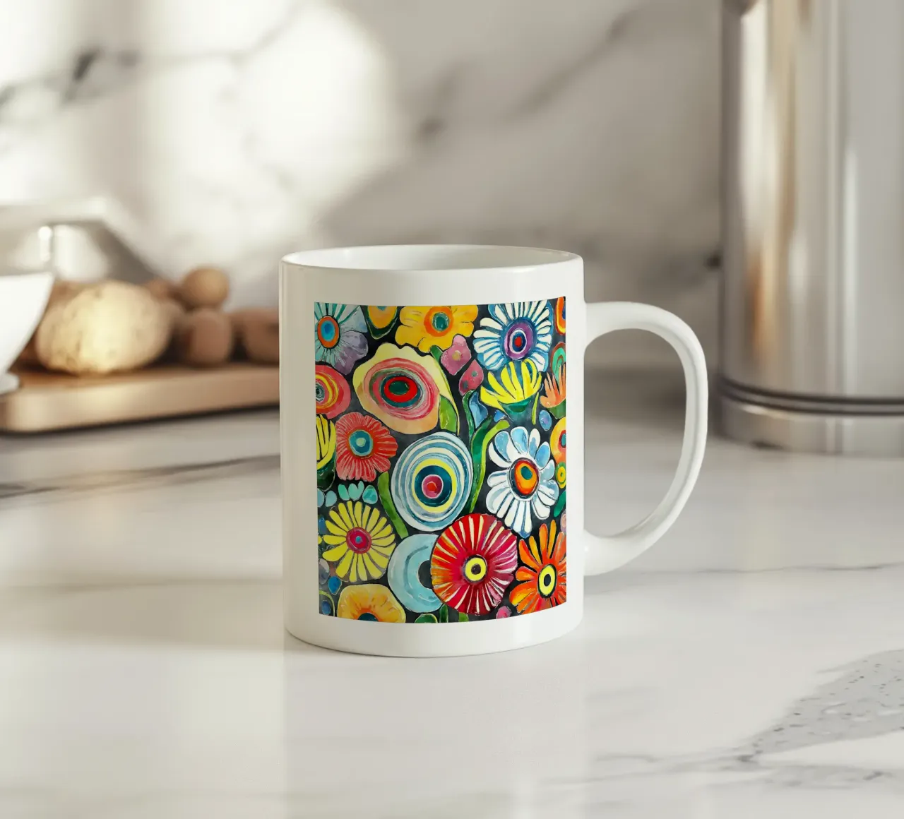 Margherite divertenti tazza in ceramica da Botanical Pattern House