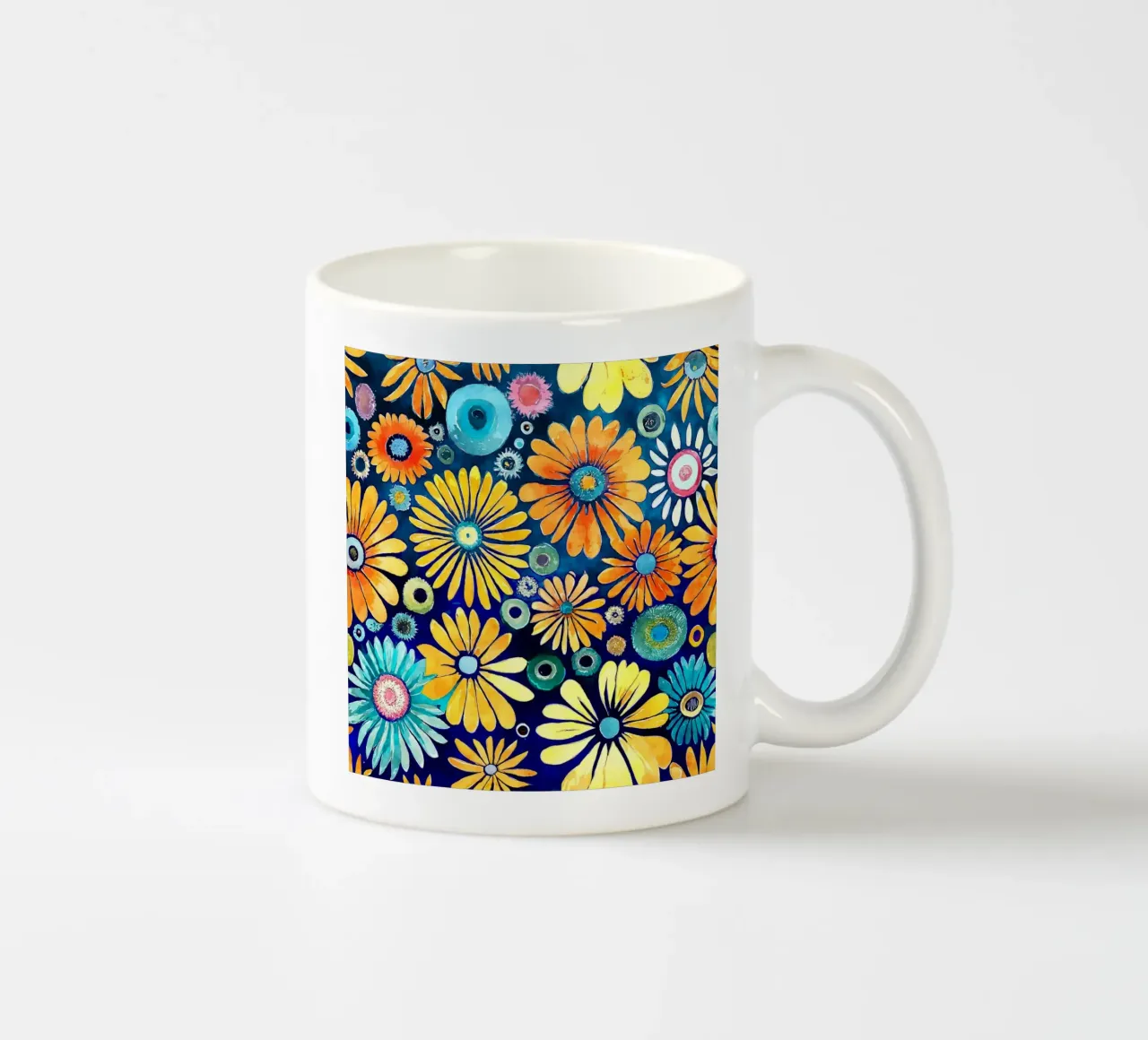 Margherite divertenti tazza in ceramica da Botanical Pattern House