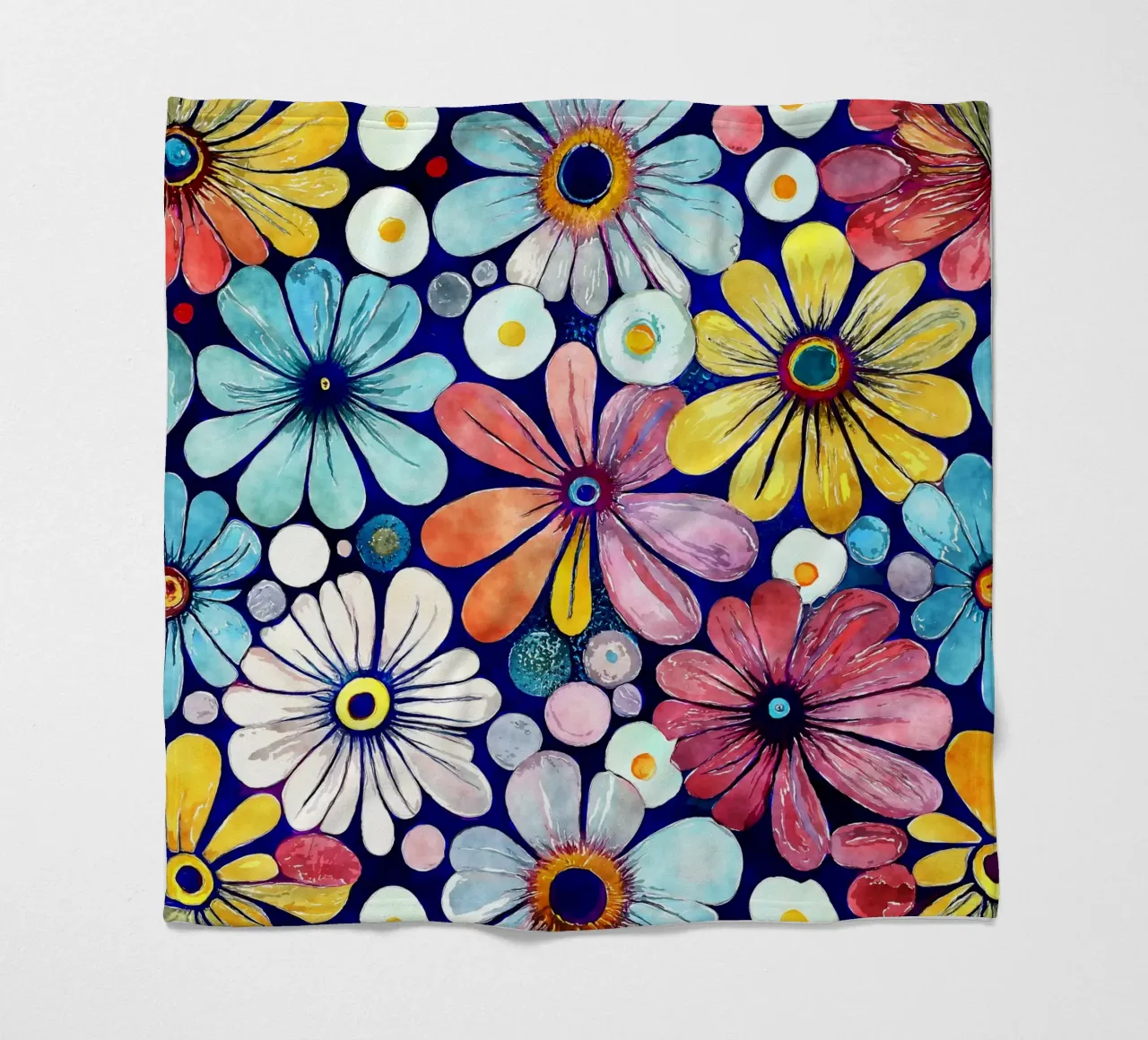Funky Gänseblümchen Fleecedecke von Botanical Pattern House