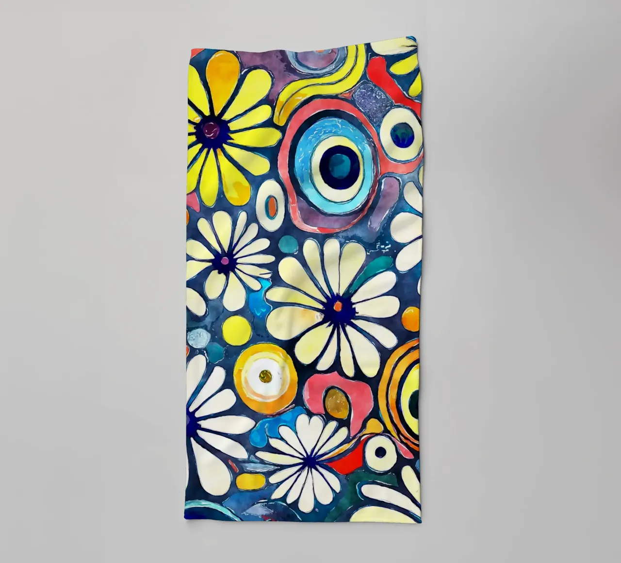 Funky Daisies towel by Botanical Pattern House