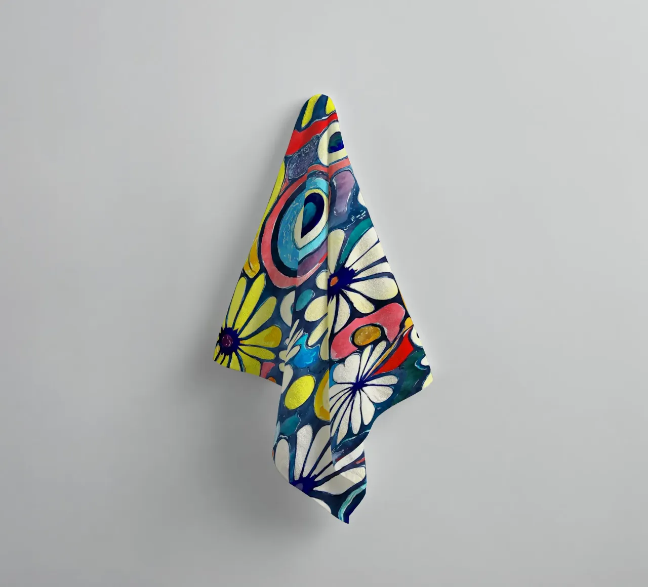 Funky Daisies towel by Botanical Pattern House