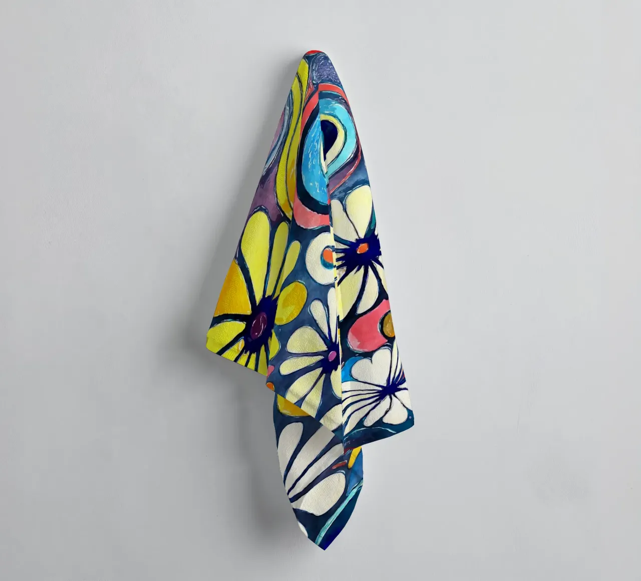 Funky Daisies towel by Botanical Pattern House