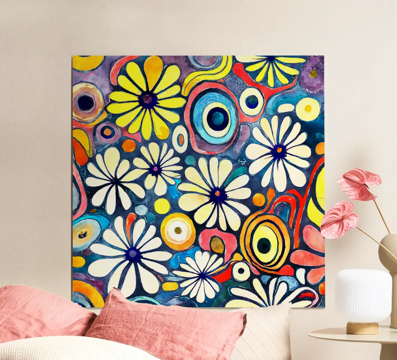 Funky Daisies poster by Botanical Pattern House