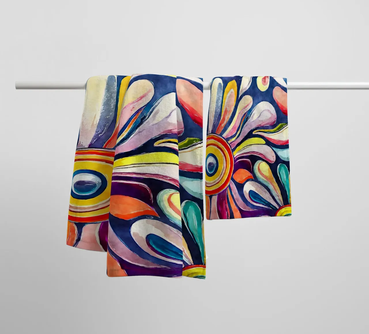 Funky Daisies towel by Botanical Pattern House