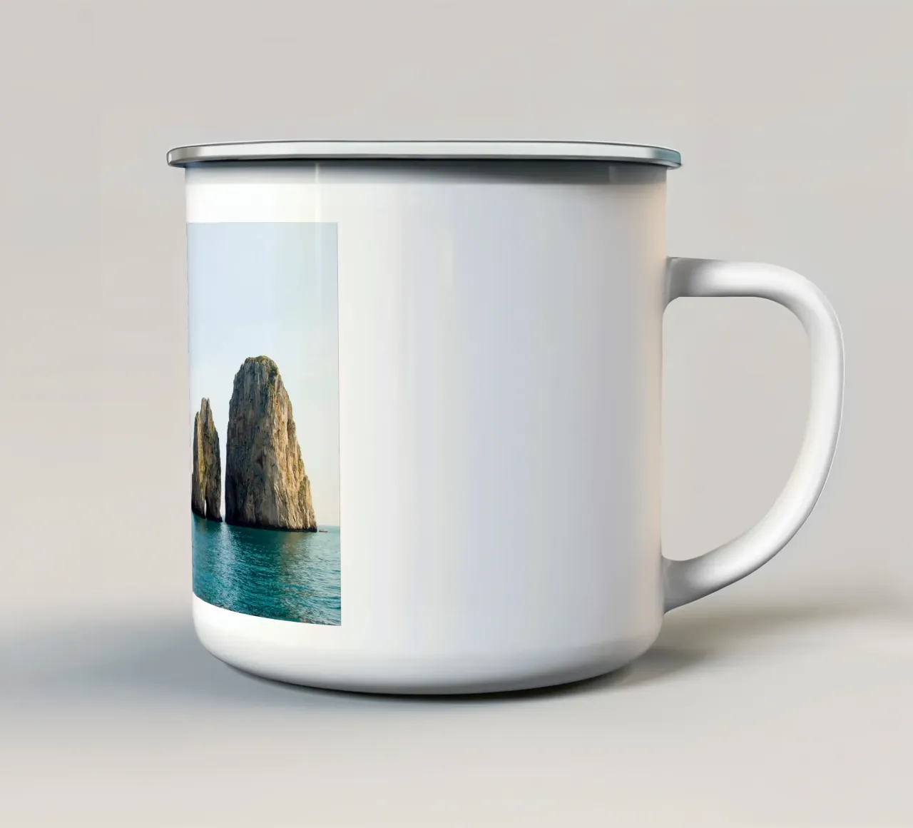 Capri Eiland, Italië Print, Reisposter, Europa Print emaille mok van TheTravelClub
