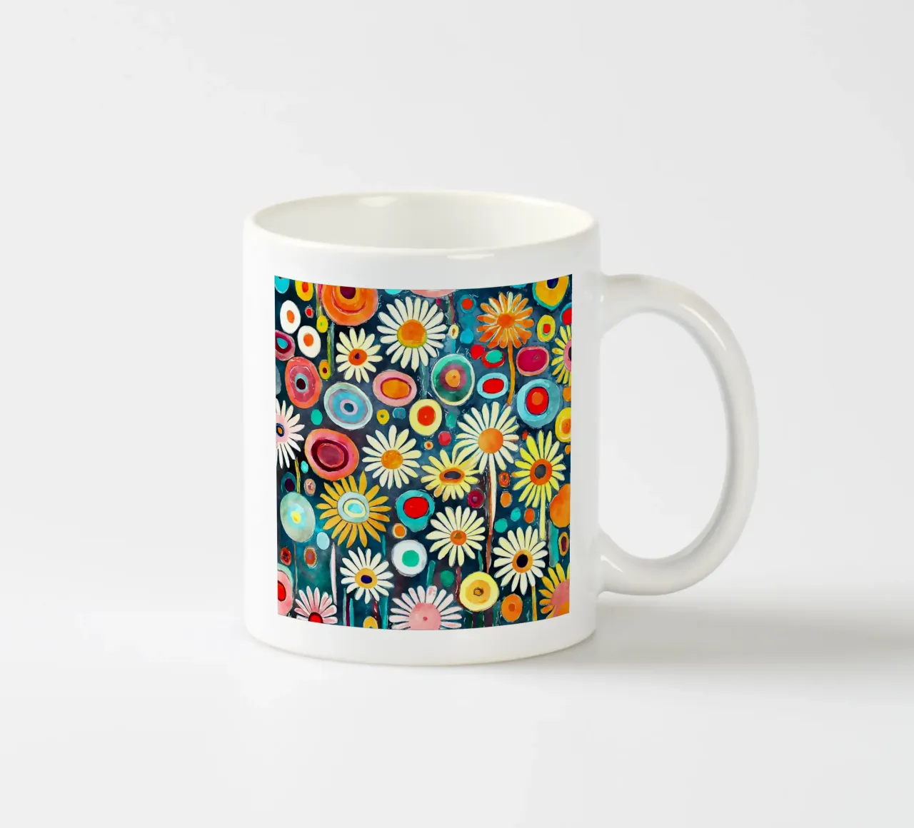 Margherite divertenti tazza in ceramica da Botanical Pattern House