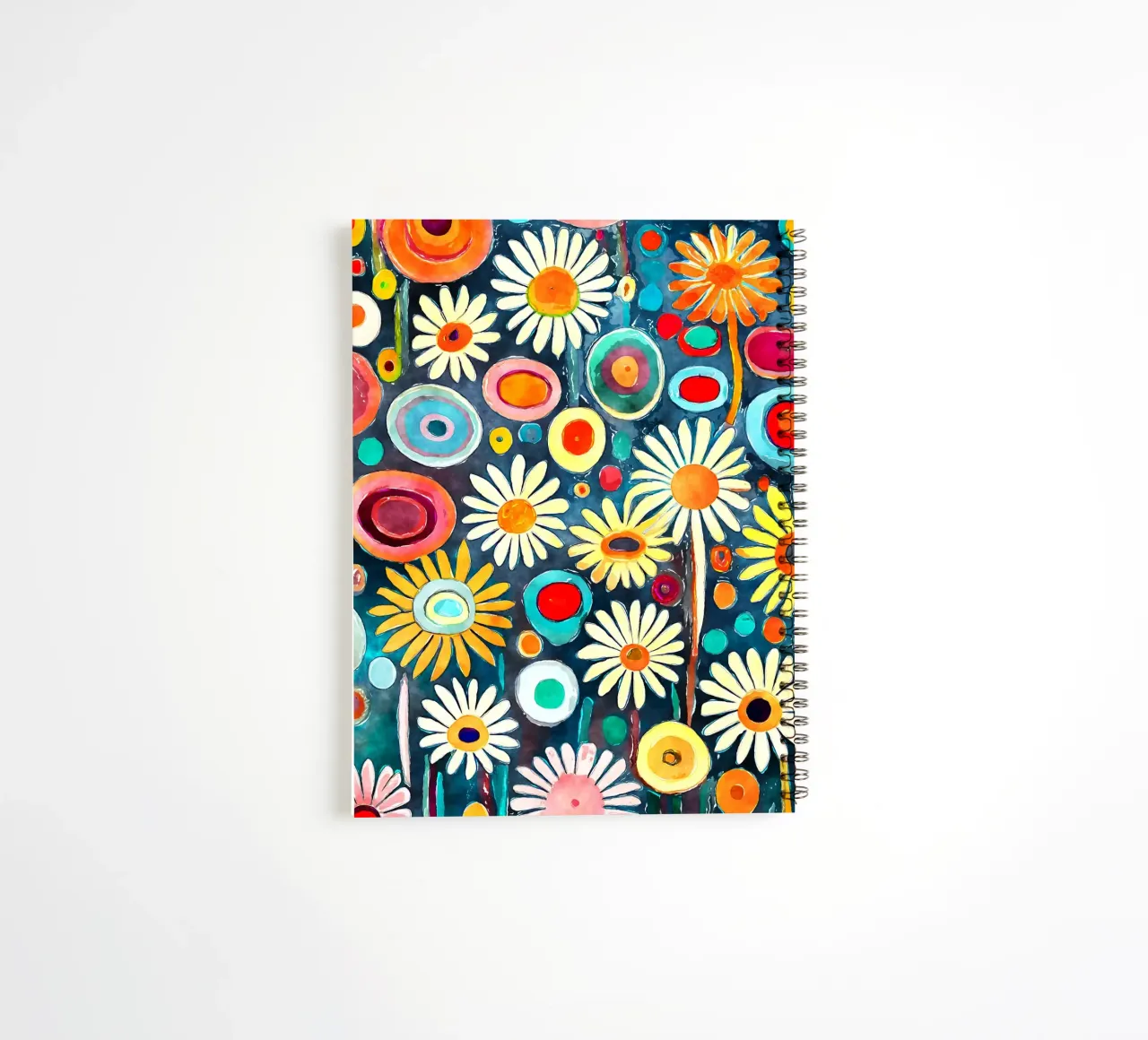 Funky Daisies spiral notebook by Botanical Pattern House