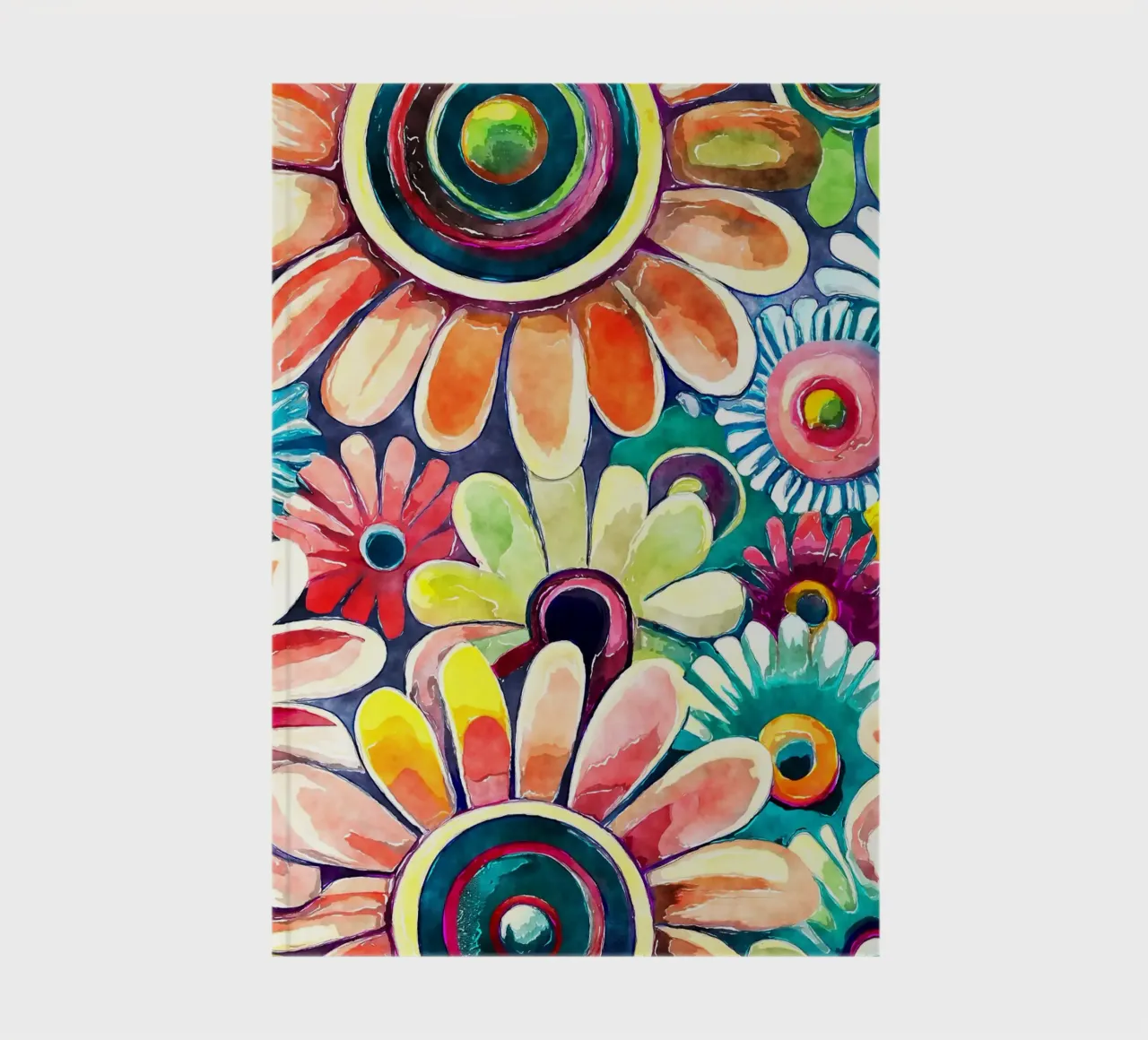 Funky Daisies notebook by Botanical Pattern House