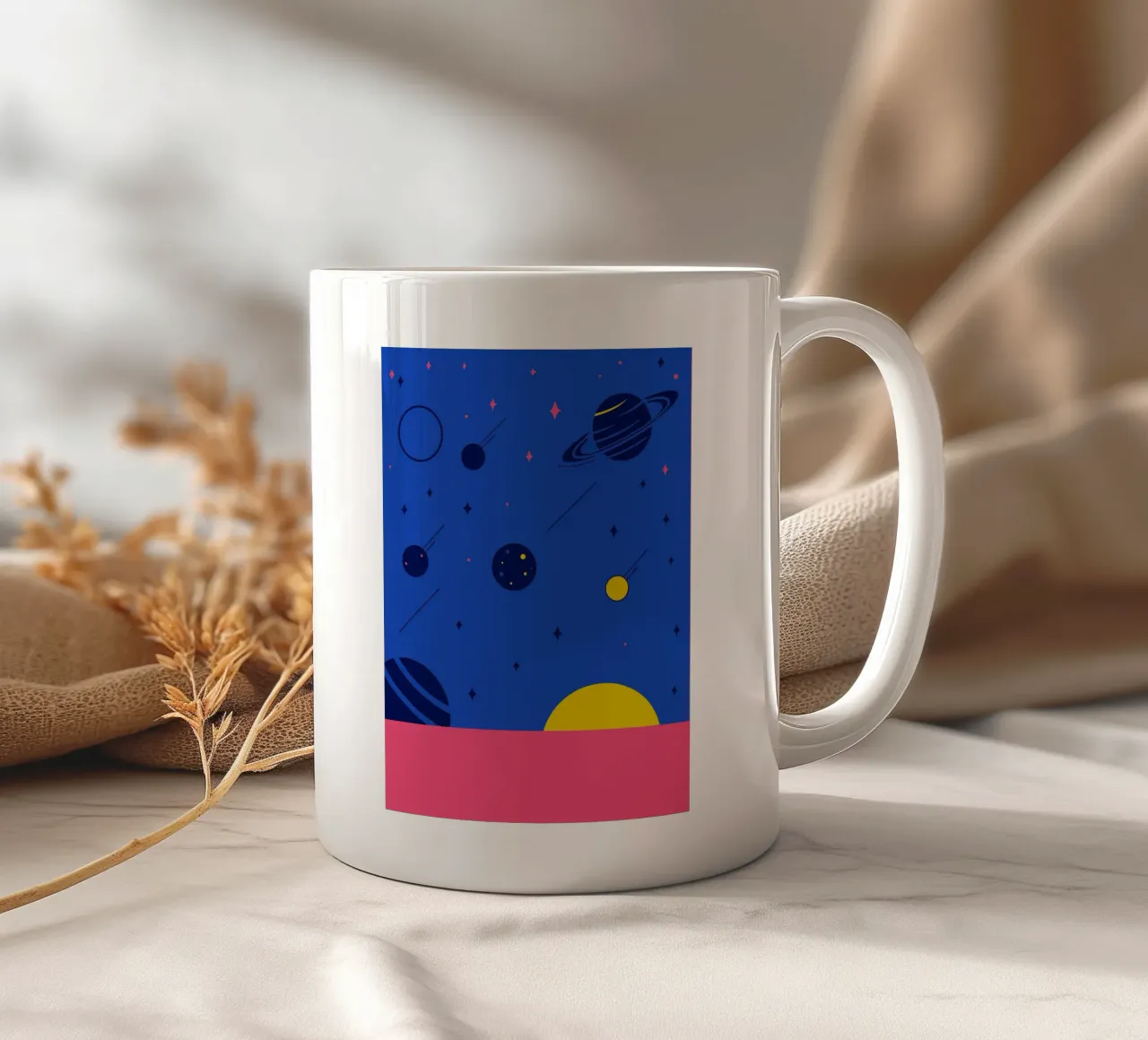 Planets ceramic mug by TODAY'S SHOP