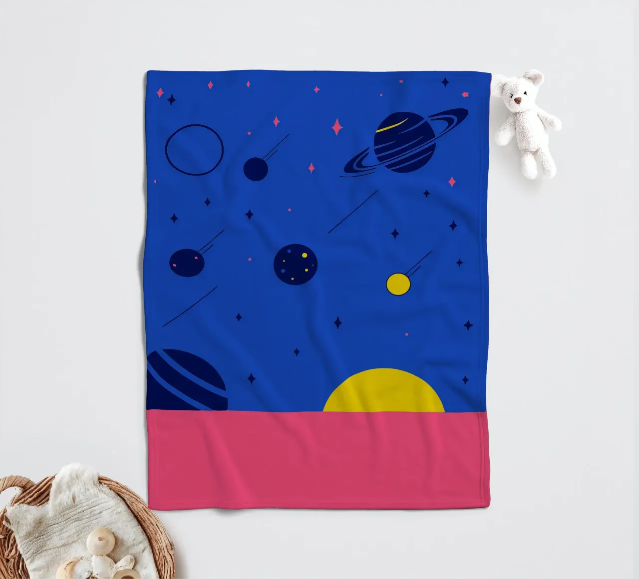 Planets Fleecedecke von TODAY'S SHOP