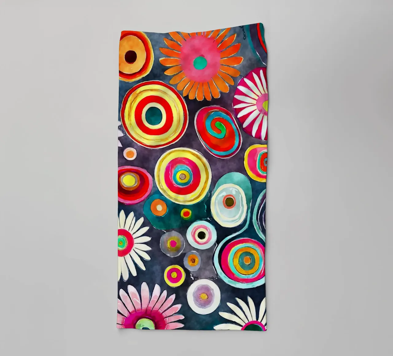 Funky Daisies towel by Botanical Pattern House